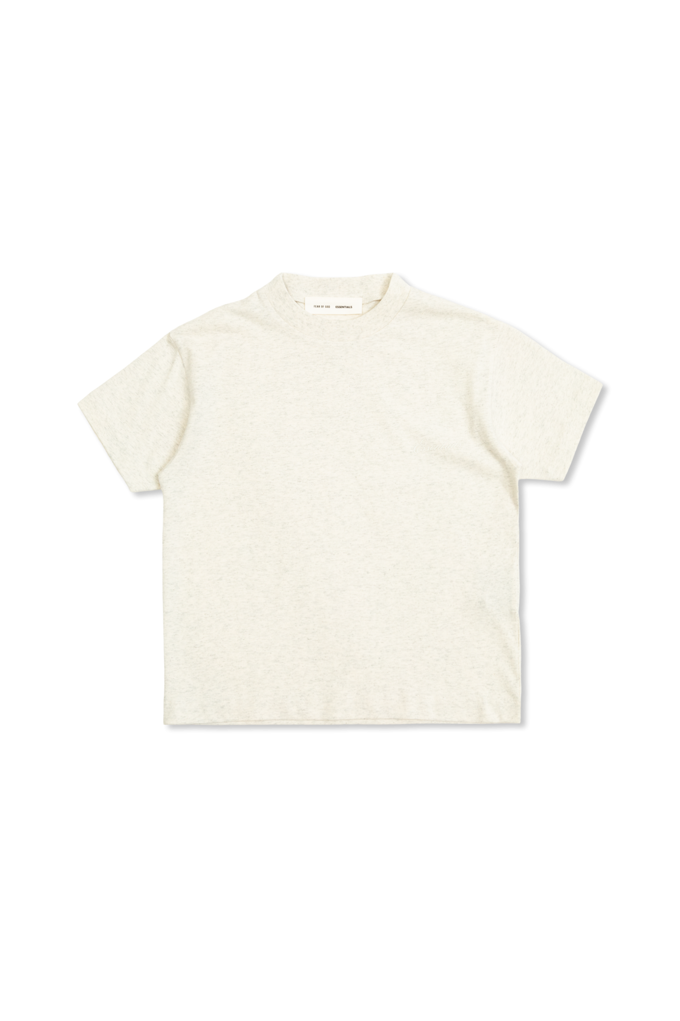 Fear Of God Essentials Kids T-shirt Z Naszywką Z Logo, Unisex, Kremowy