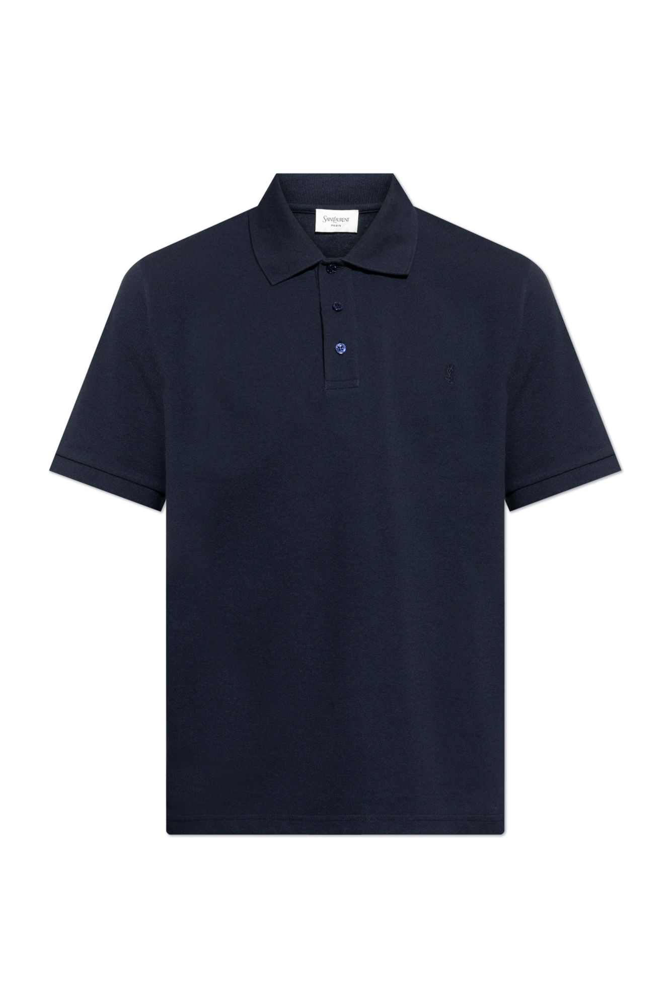 Saint Laurent Polo Z Wyszytym Logo, Mężczyźni, Granatowy