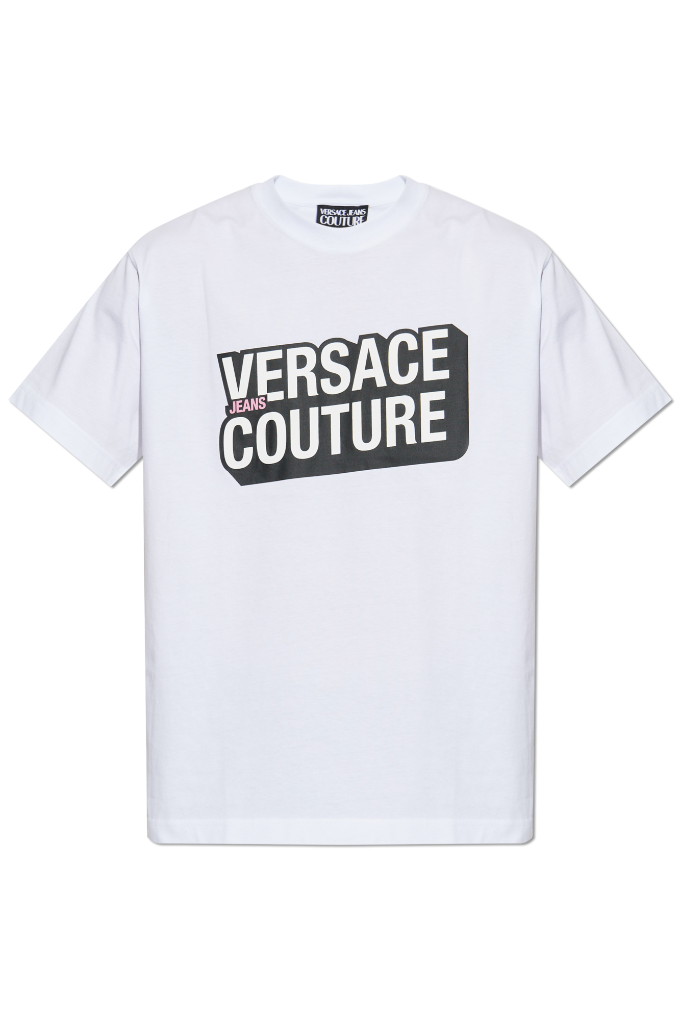 Versace Jeans Couture T-shirt Z Nadrukiem, Mężczyźni, Biały