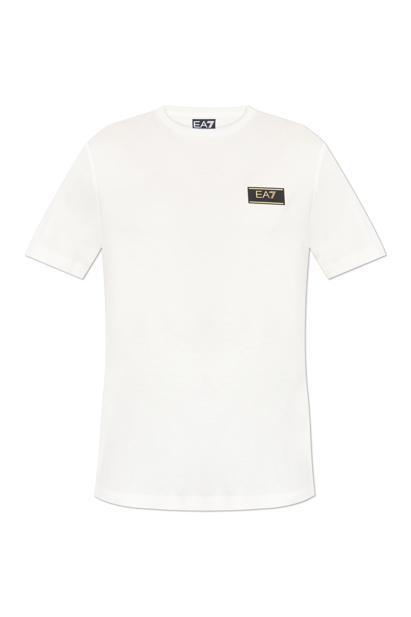 EA7 Emporio Armani T-shirt Z Naszywką Z Logo, Mężczyźni, Biały