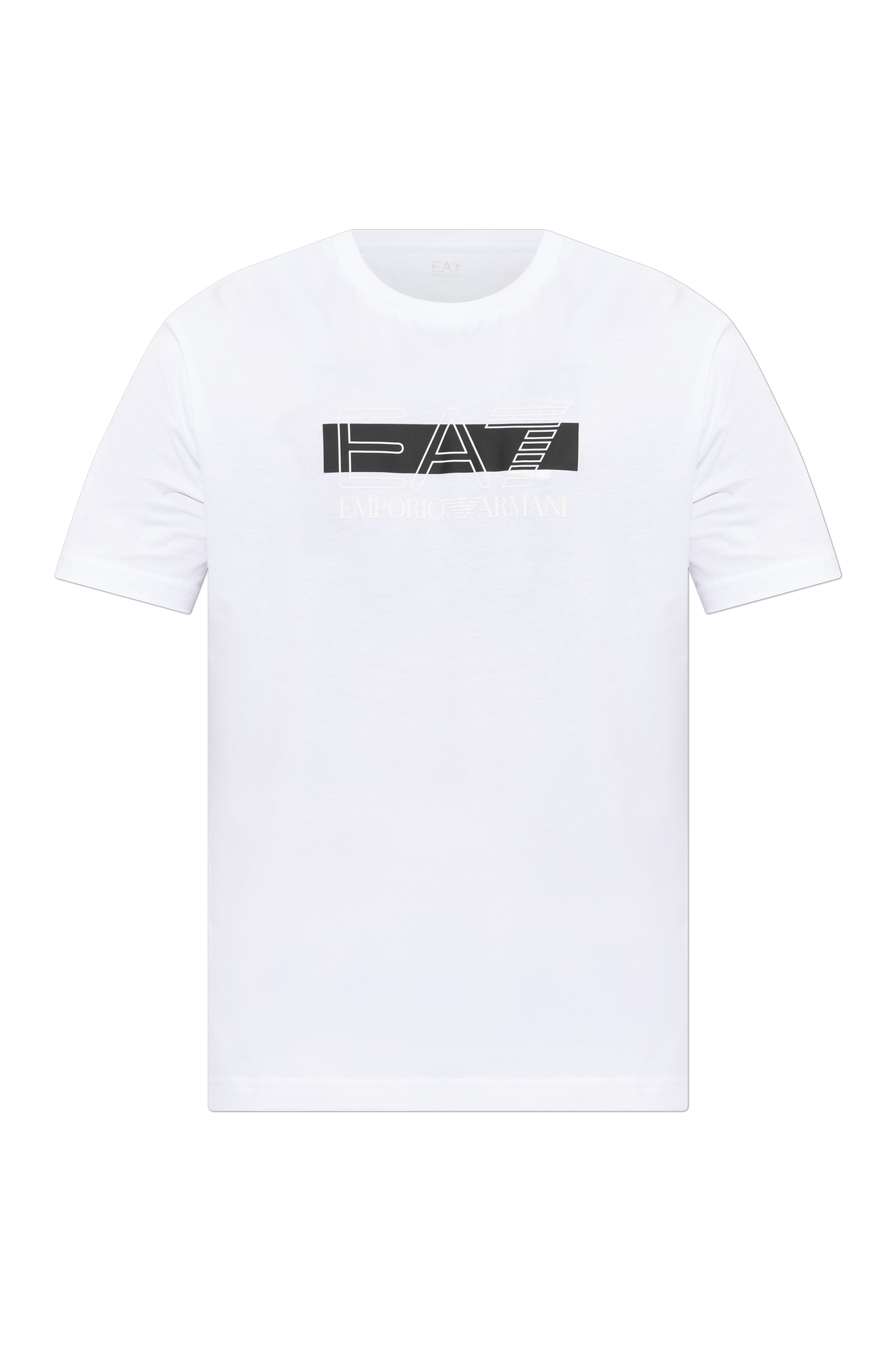 EA7 Emporio Armani T-shirt Z Nadrukowanym Logo, Mężczyźni, Biały