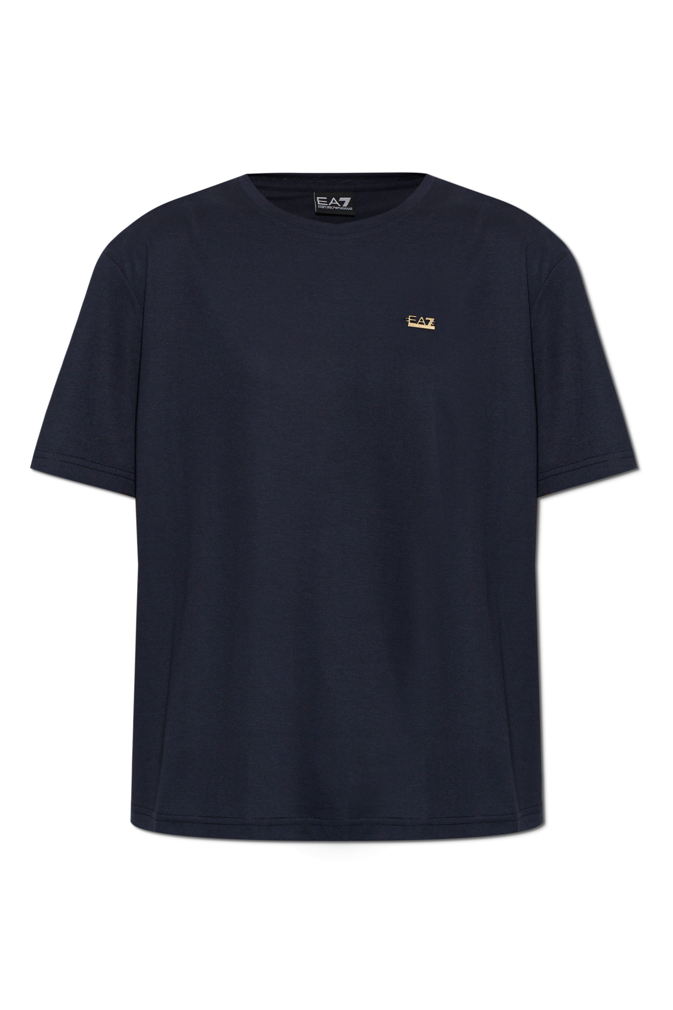 EA7 Emporio Armani T-shirt Z Aplikacją W Kształcie Logo, Kobiety, Granatowy