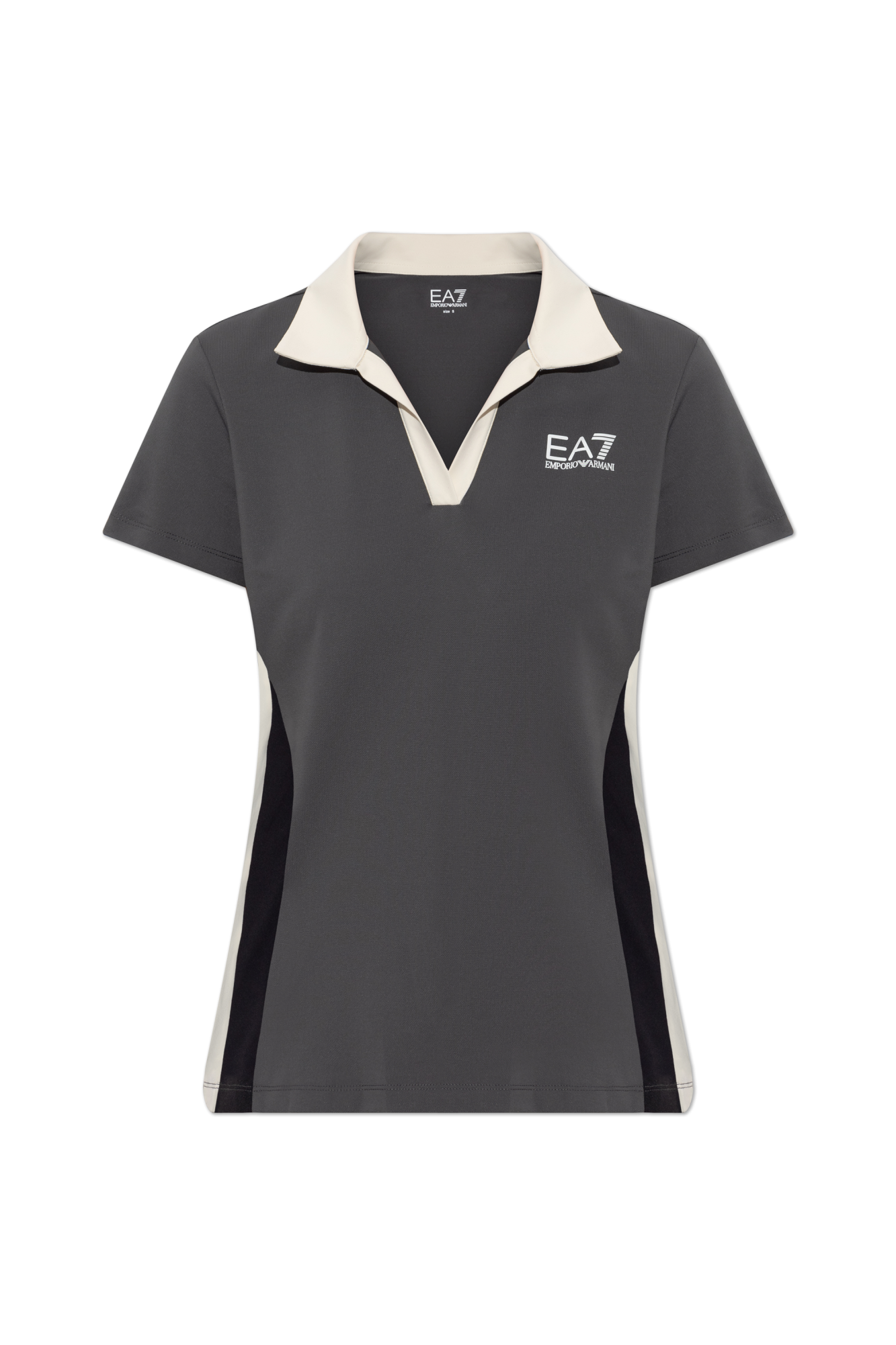 EA7 Emporio Armani Polo Z Nadrukowanym Logo, Kobiety, Szary
