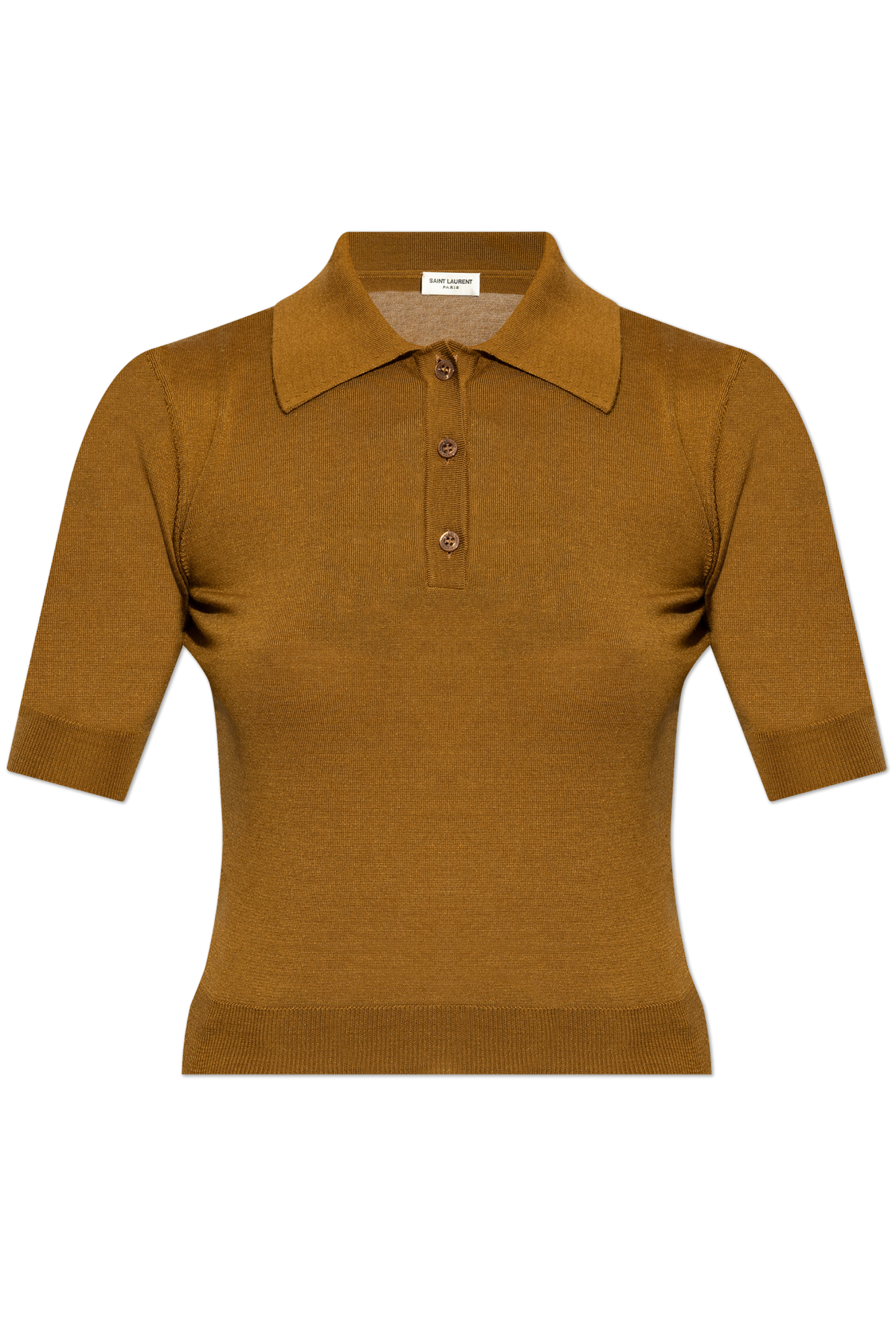 Saint Laurent Polo Z Logo, Kobiety, Brązowy