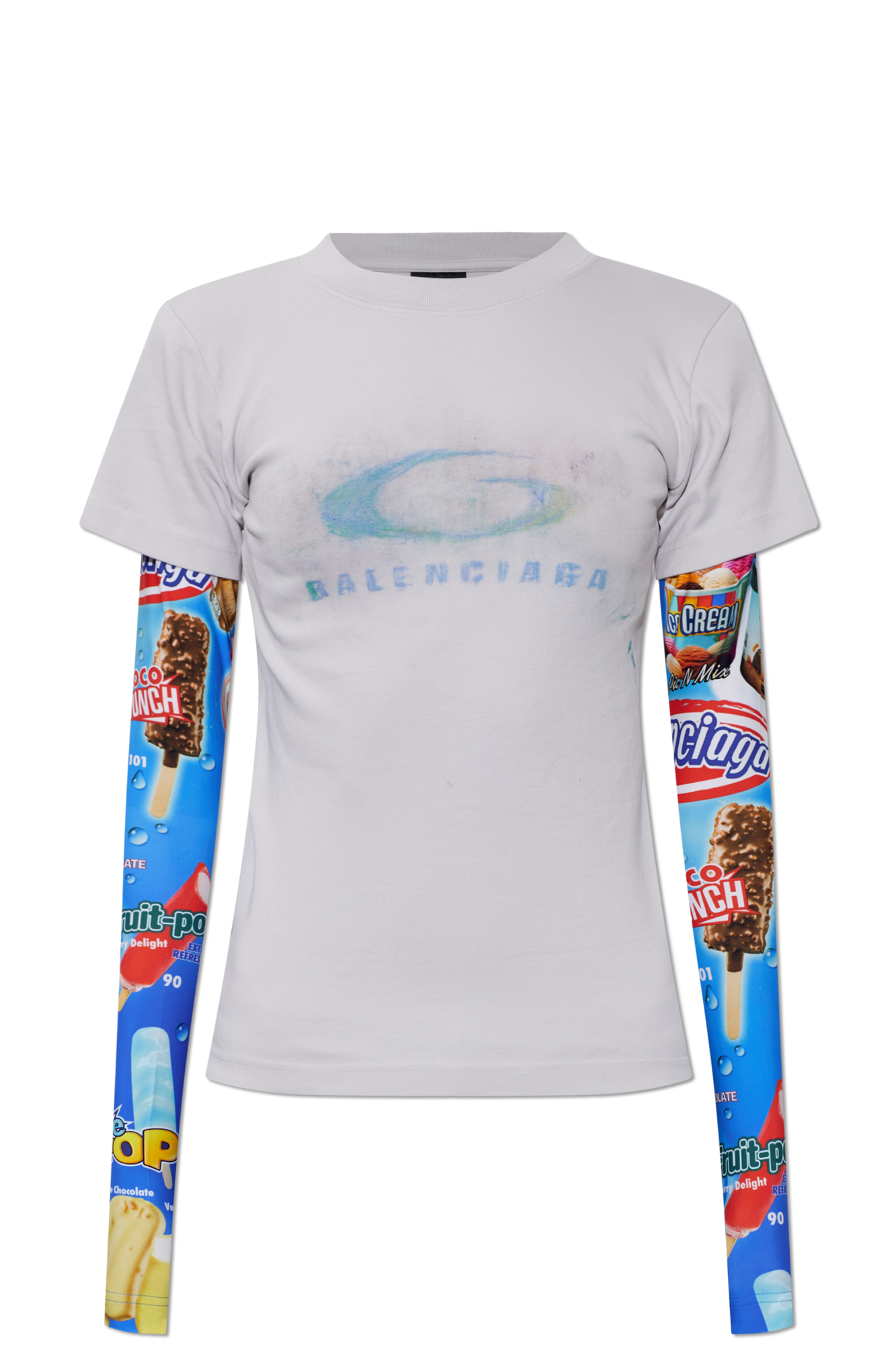Balenciaga T-shirt Z Długimi Rękawami, Kobiety, Multikolor