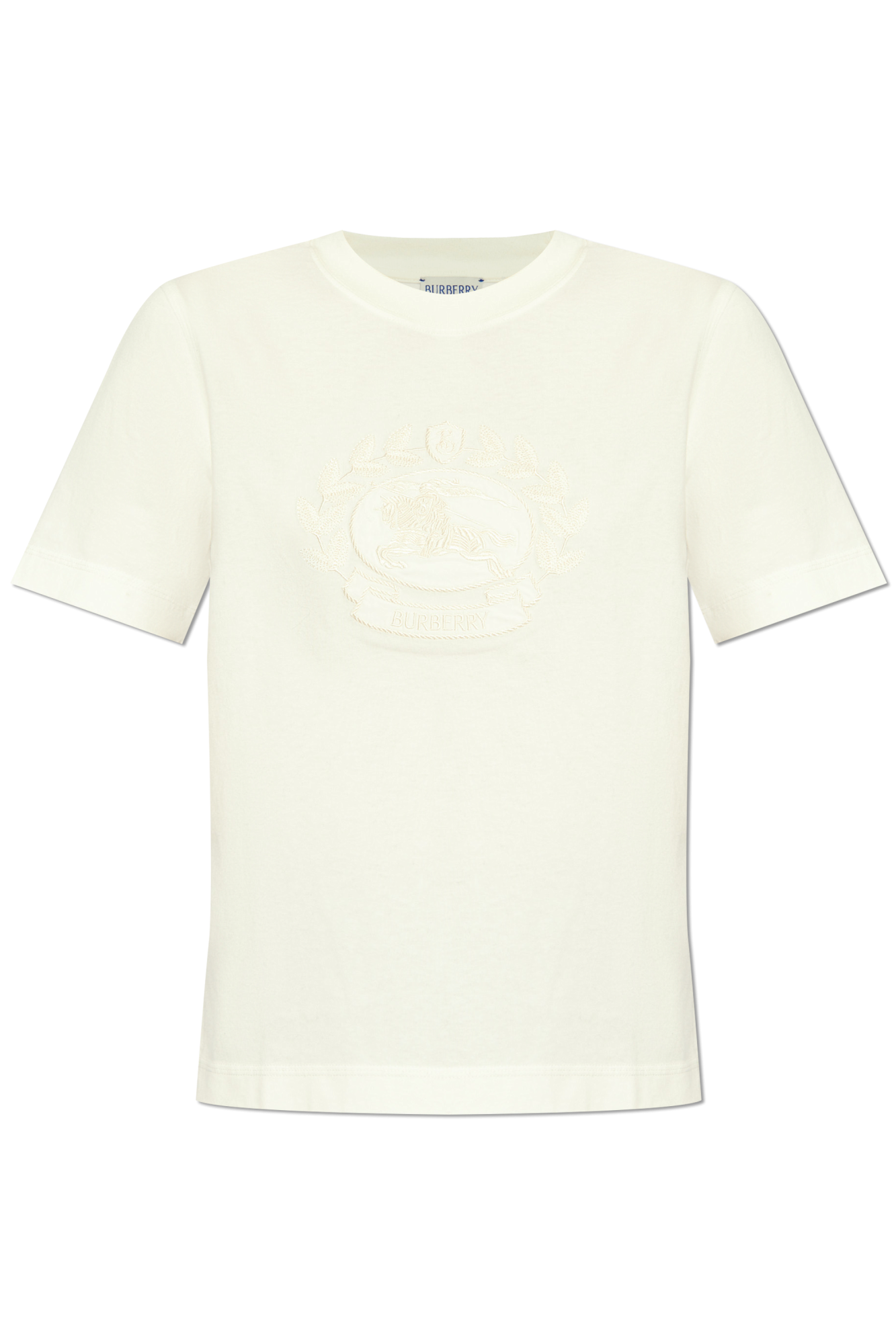 Burberry T-shirt Z Logo, Kobiety, Biały