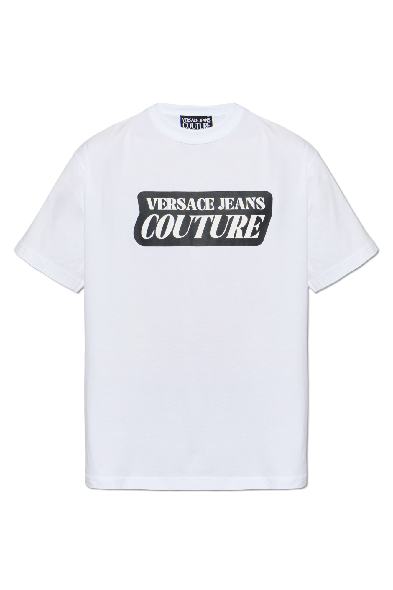 Versace Jeans Couture T-shirt Z Nadrukowanym Logo, Mężczyźni, Biały