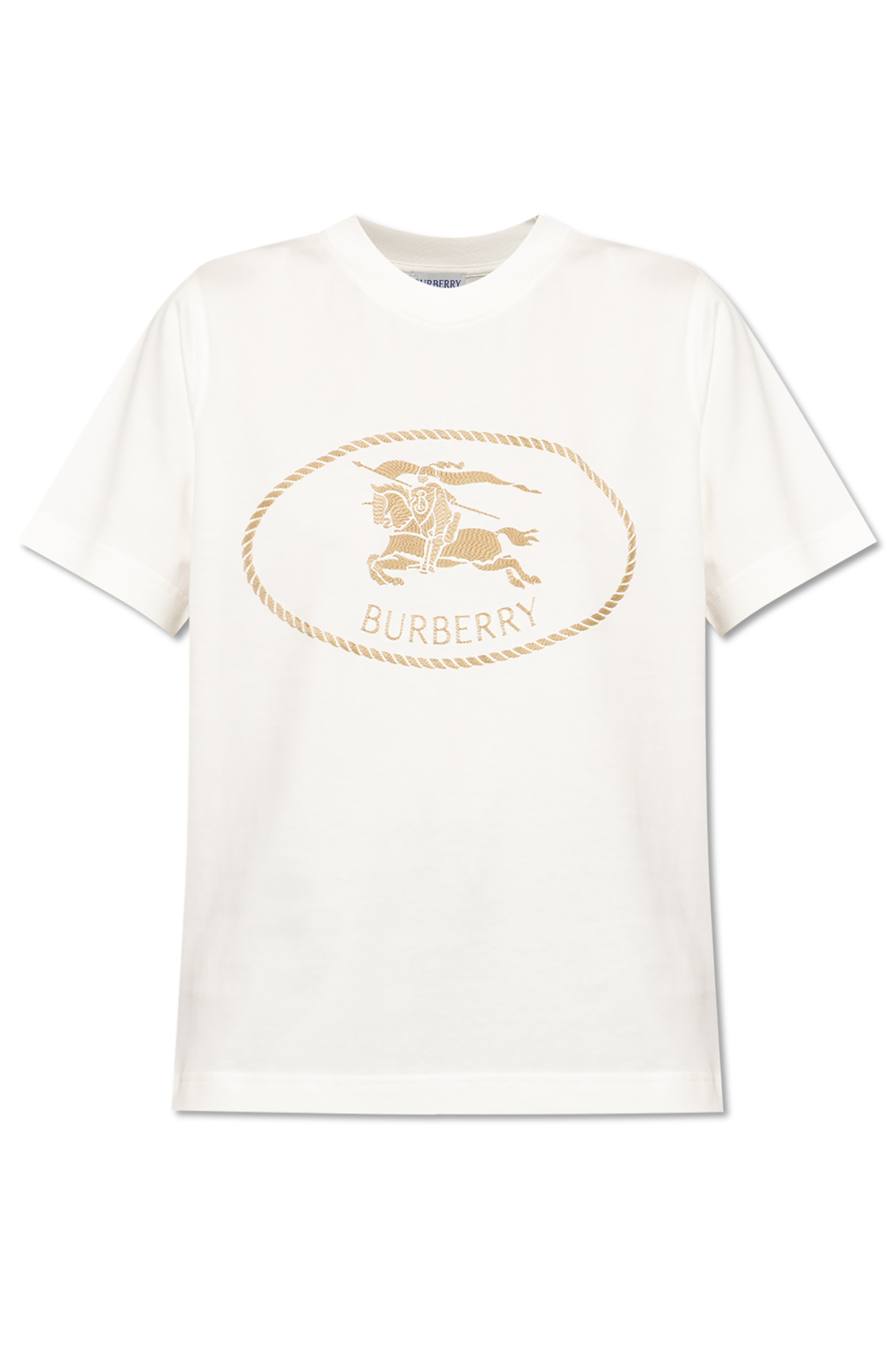 Burberry T-shirt Z Logo, Kobiety, Kremowy
