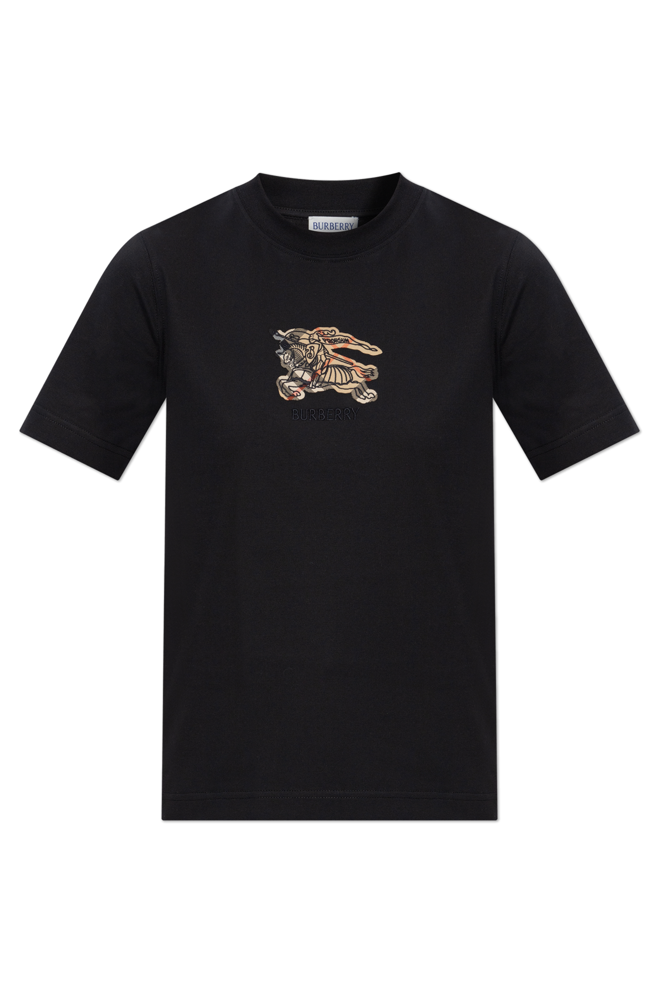 Burberry T-shirt Z Logo, Kobiety, Czarny