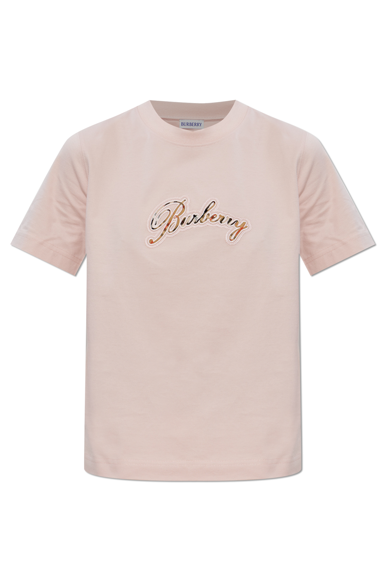 Burberry T-shirt Z Logo, Kobiety, Różowy