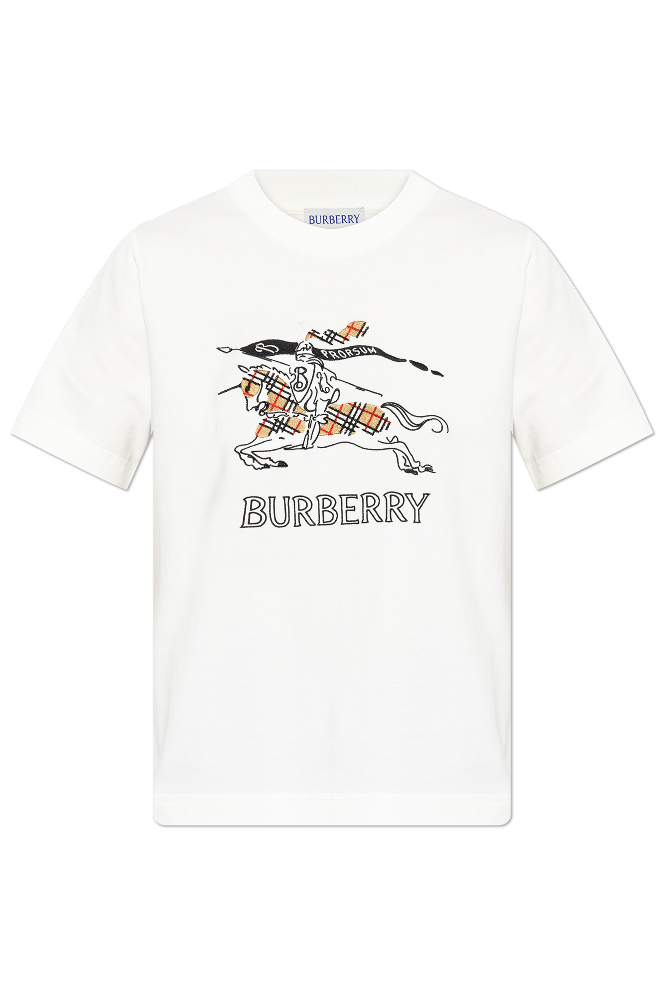 Burberry T-shirt Z Logo, Kobiety, Biały