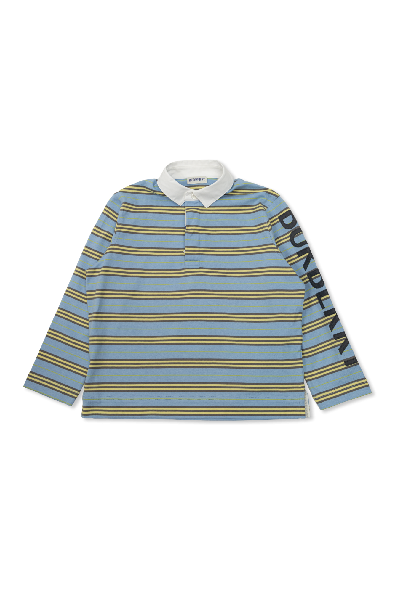 Burberry Kids Polo Z Długimi Rękawami, Unisex, Niebieski