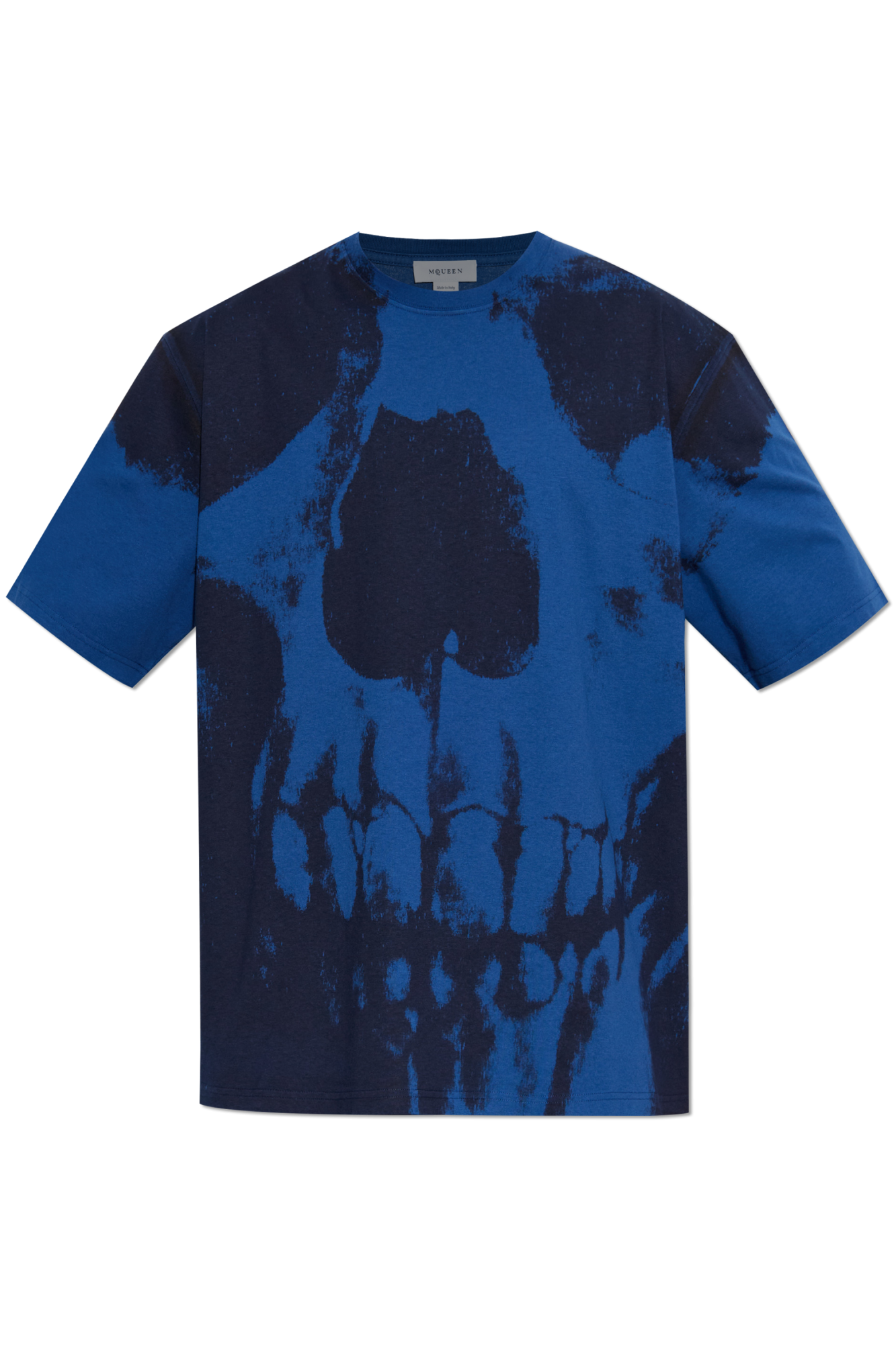 Alexander McQueen T-shirt Z Nadrukiem, Mężczyźni, Niebieski