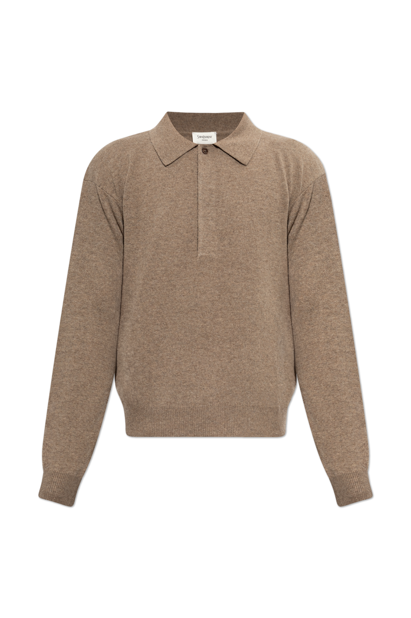Saint Laurent Wełniane Polo, Mężczyźni, Beżowy
