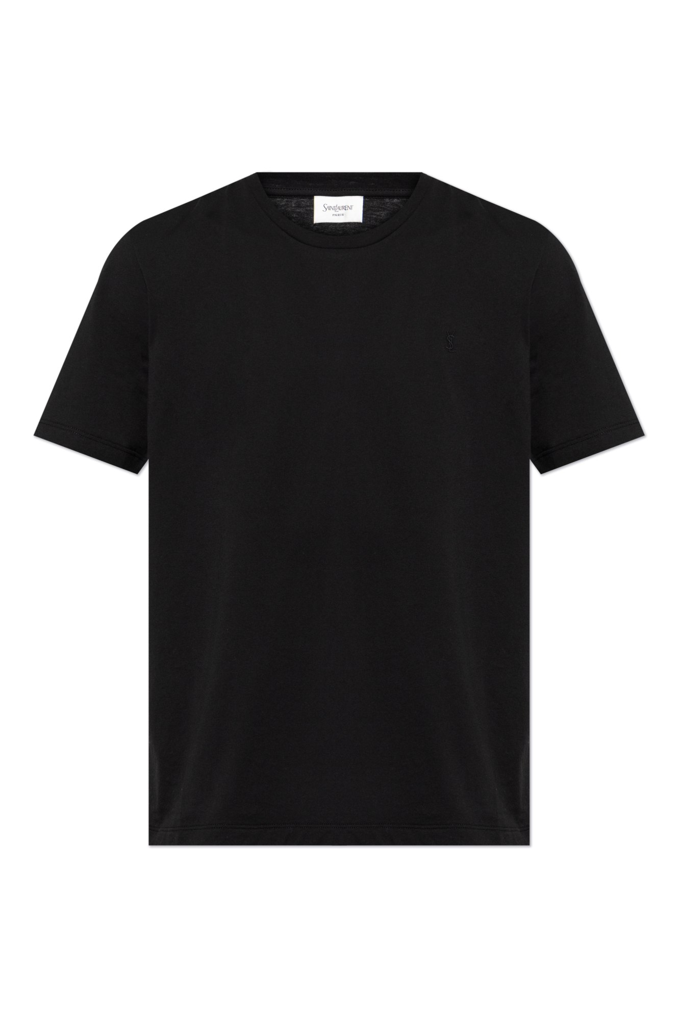Saint Laurent Bawełniany T-shirt, Mężczyźni, Czarny