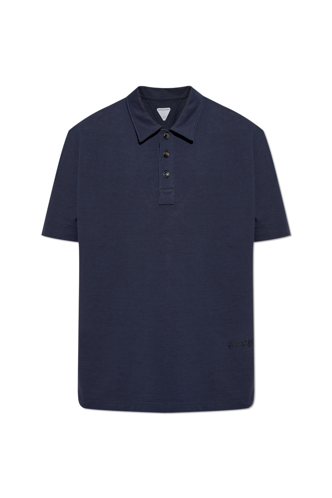 Bottega Veneta Polo Z Kołnierzem, Mężczyźni, Granatowy