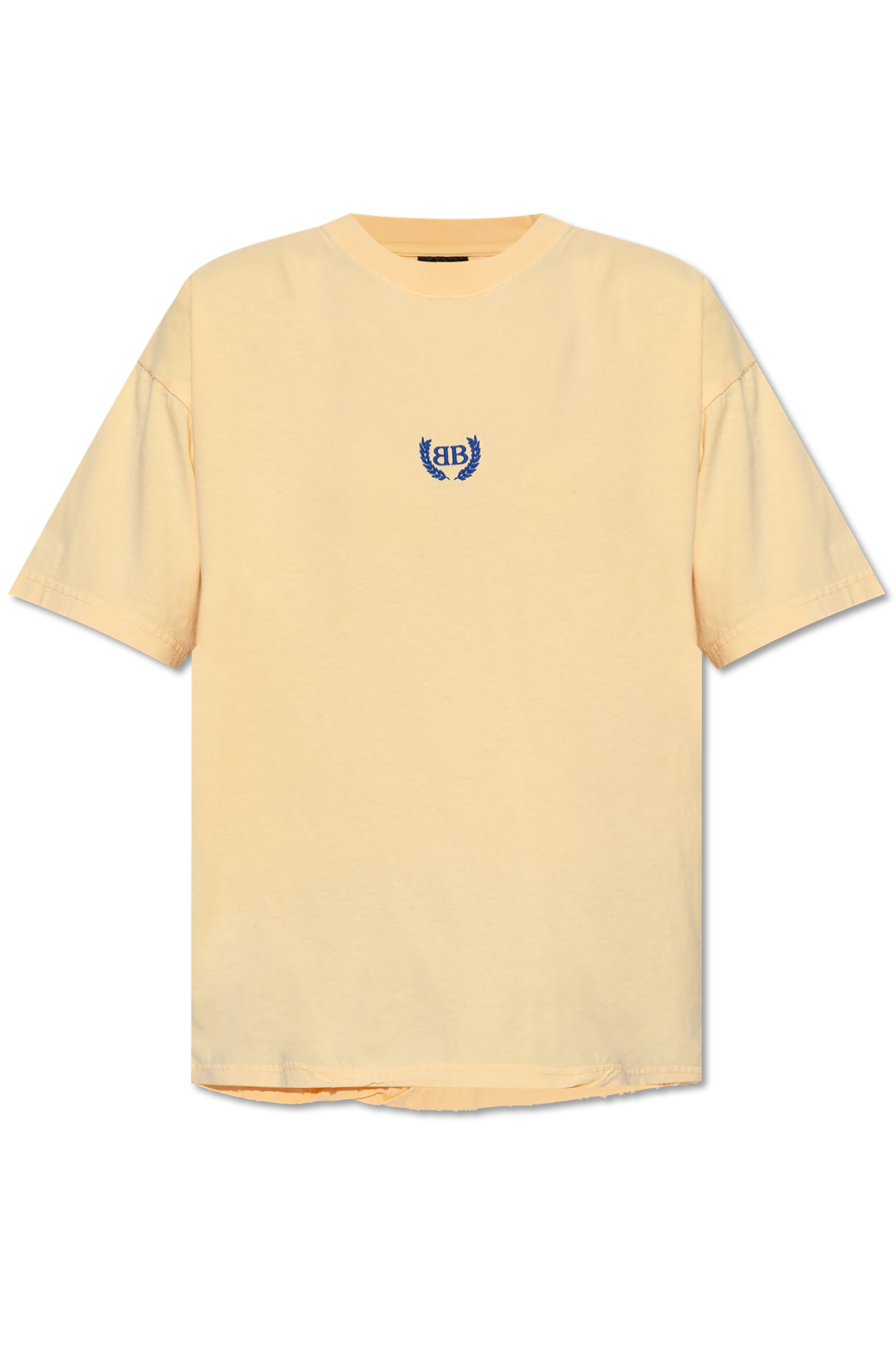 Balenciaga T-shirt Z Efektem `vintage`, Kobiety, żółty