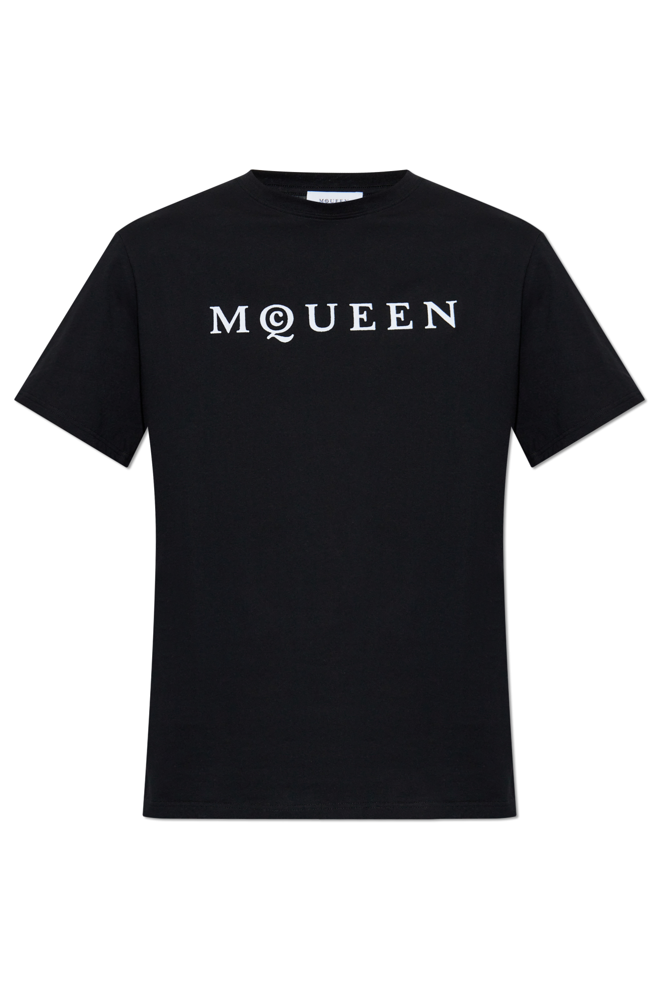 Alexander McQueen T-shirt Z Logo, Mężczyźni, Czarny