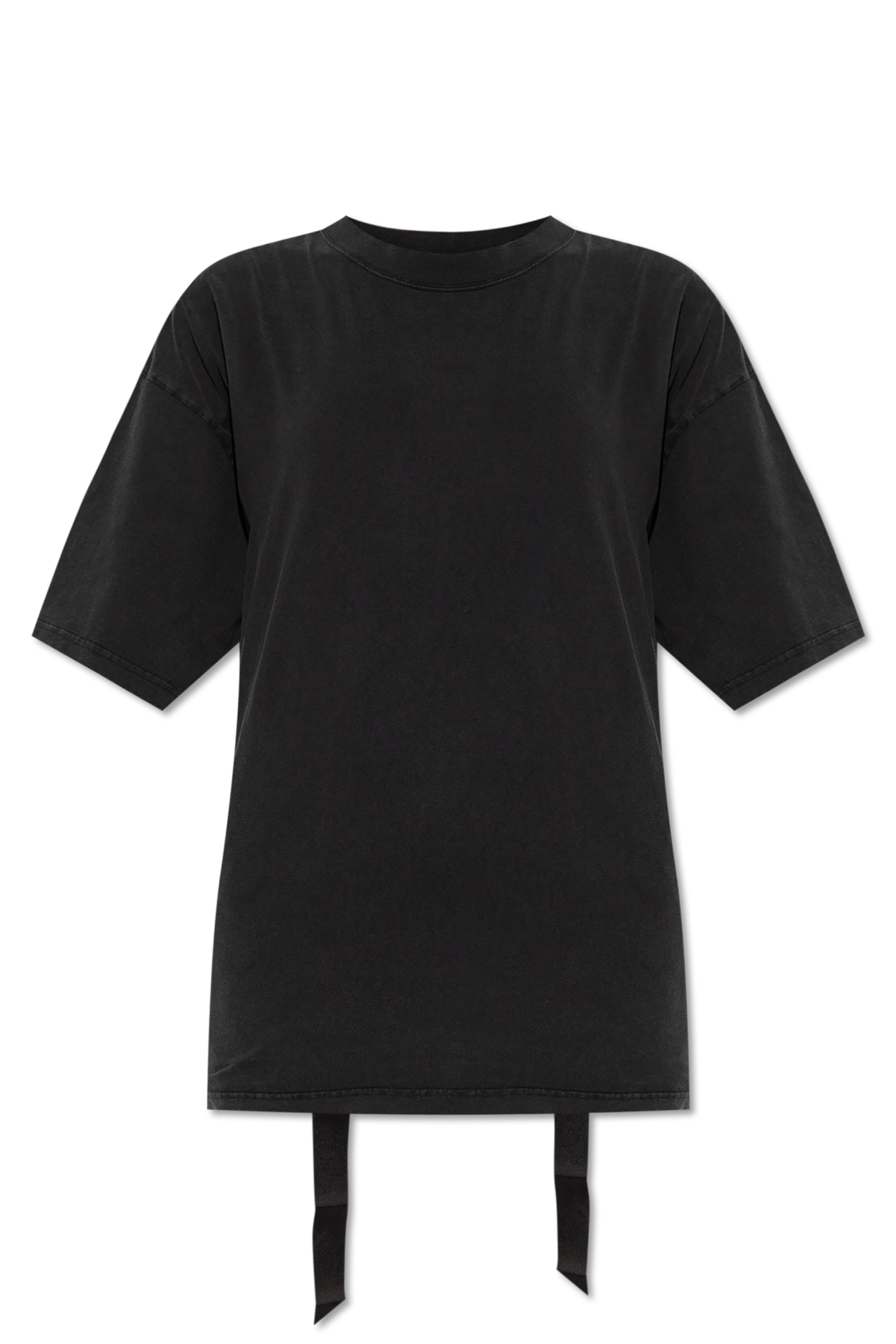 Balenciaga T-shirt Przeplatany Z Tyłu Wstążką, Kobiety, Czarny