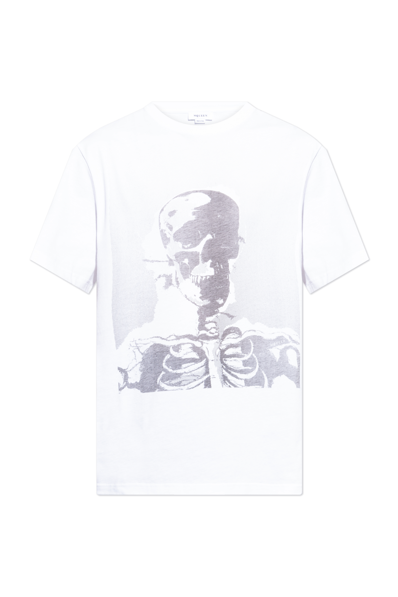 Alexander McQueen T-shirt Z Nadrukiem, Mężczyźni, Biały