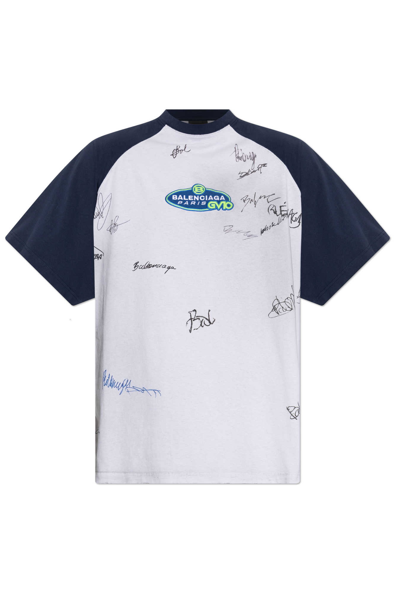 Balenciaga T-shirt Z Nadrukiem, Mężczyźni, Szary