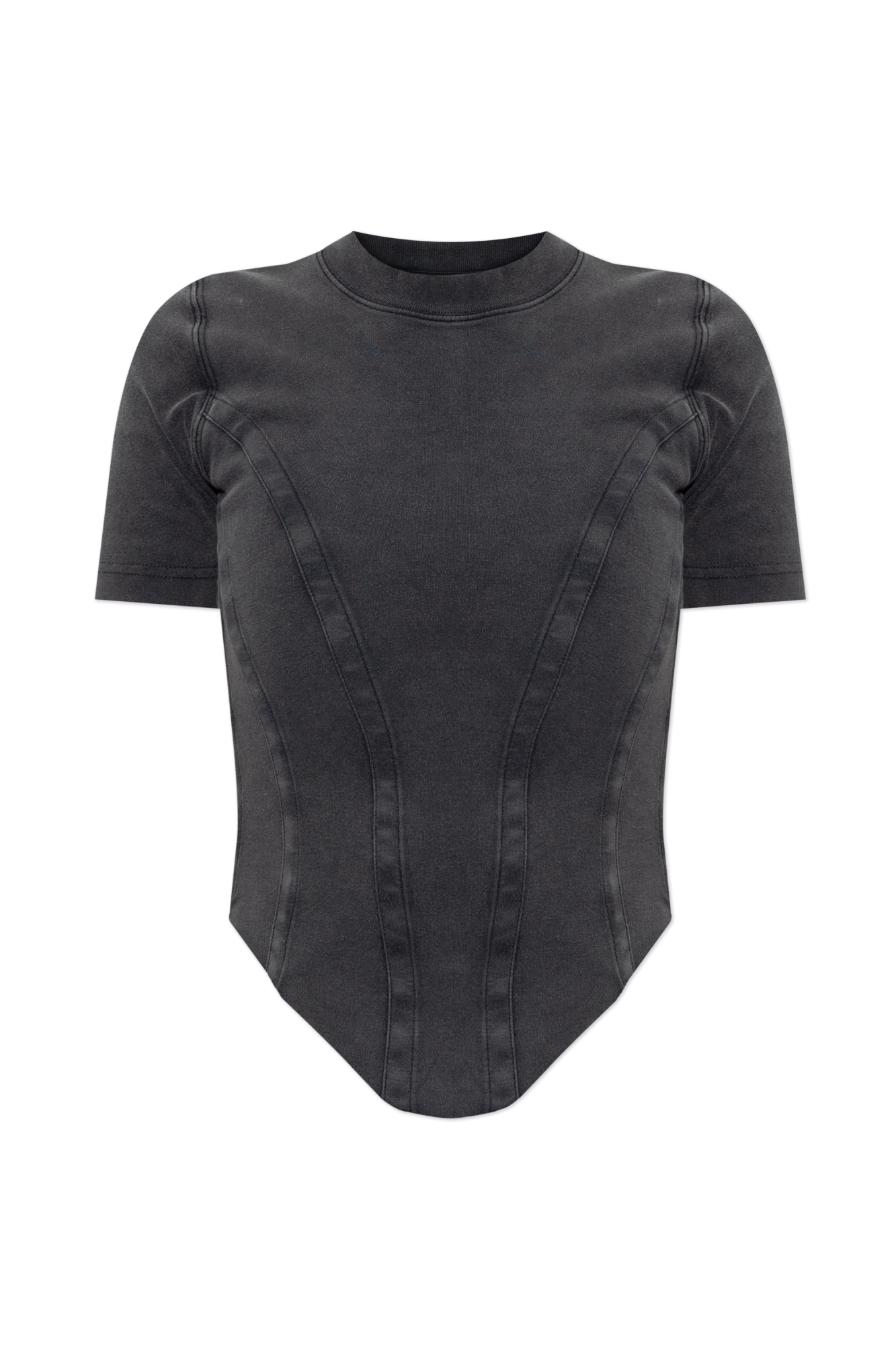 Balenciaga Top Z Asymetrycznym Dołem, Kobiety, Szary
