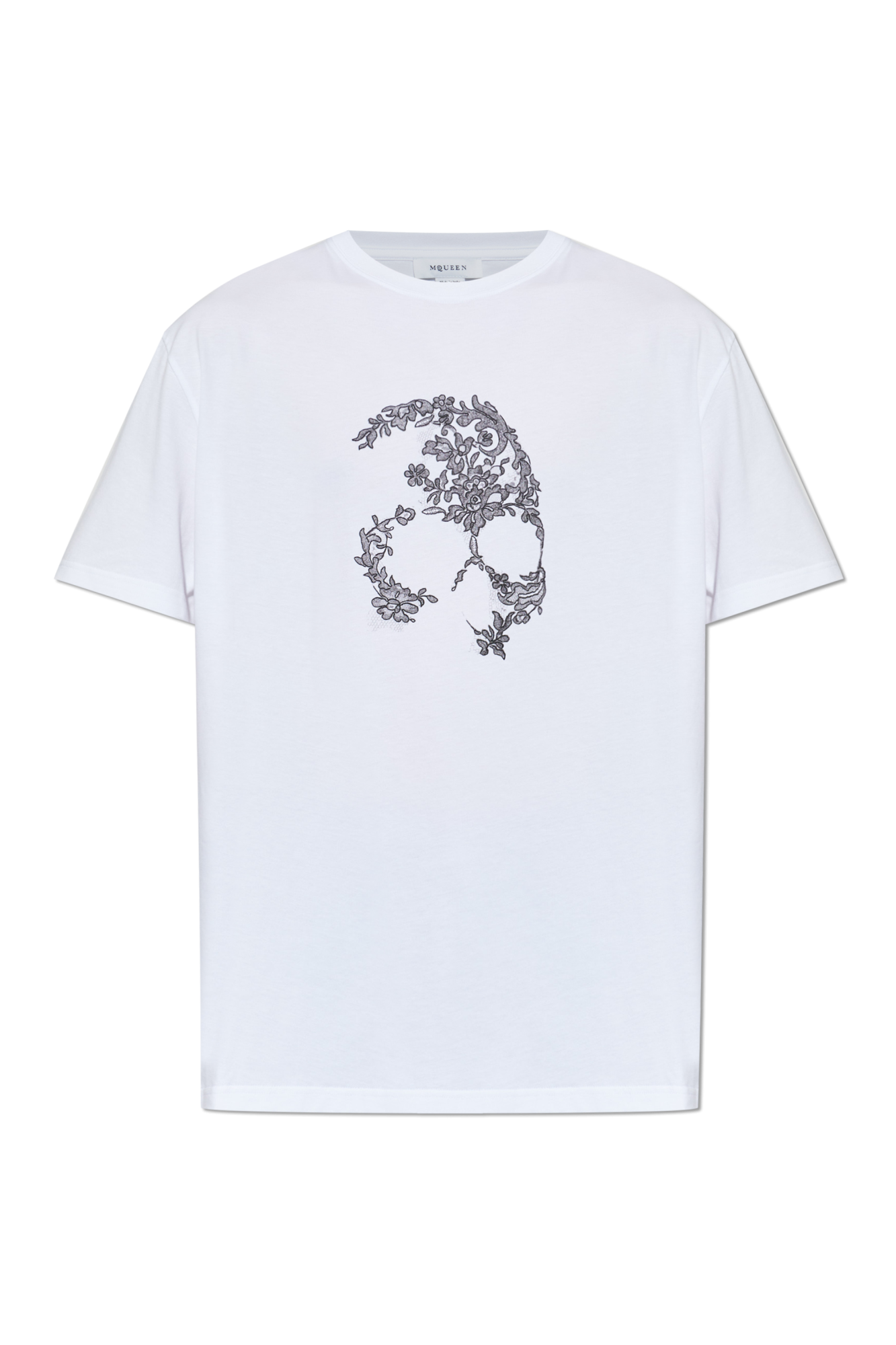 Alexander McQueen T-shirt Z Charakterystycznym Motywem Czaszki, Mężczyźni, Biały