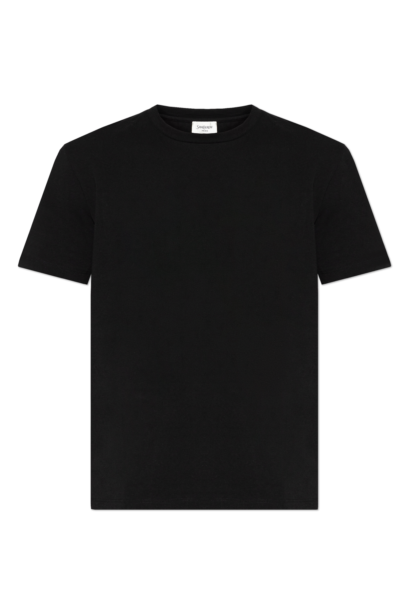 Saint Laurent T-shirt Z Wyszytym Logo, Mężczyźni, Czarny