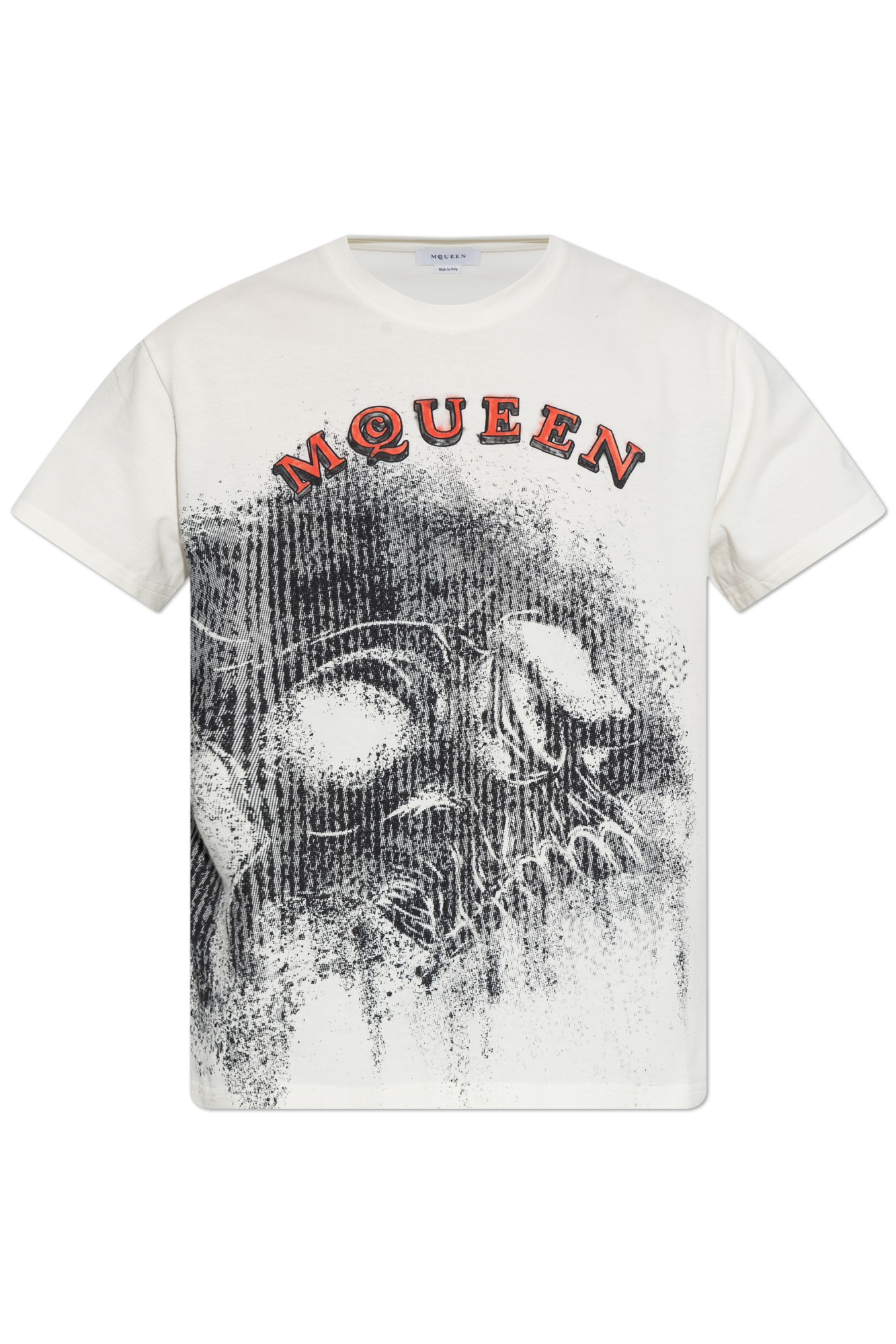 Alexander McQueen T-shirt Z Nadrukiem, Mężczyźni, Biały