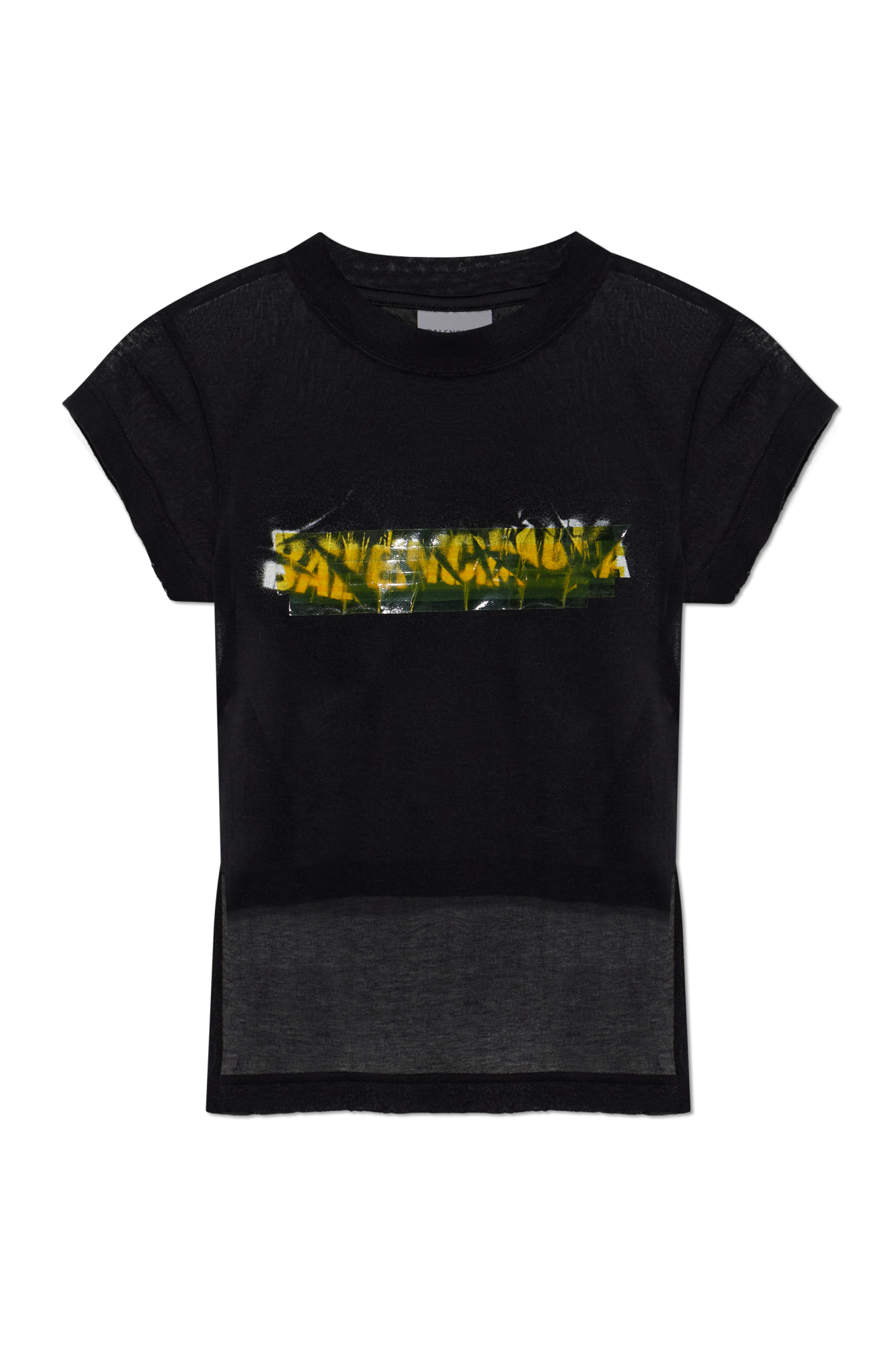 Balenciaga T-shirt O Asymetrycznym Kroju, Kobiety, Czarny