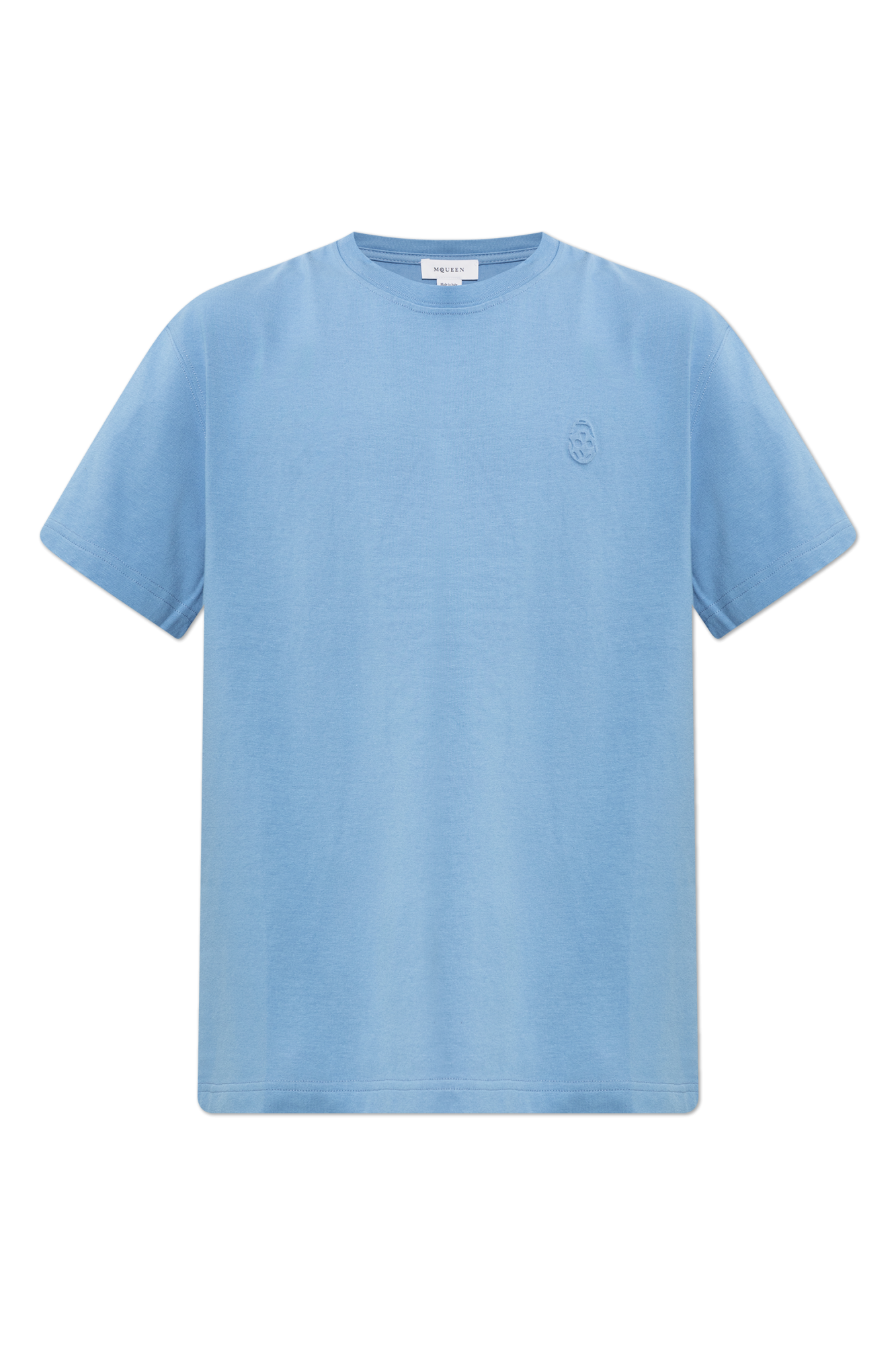 Alexander McQueen T-shirt Z Logo, Mężczyźni, Niebieski