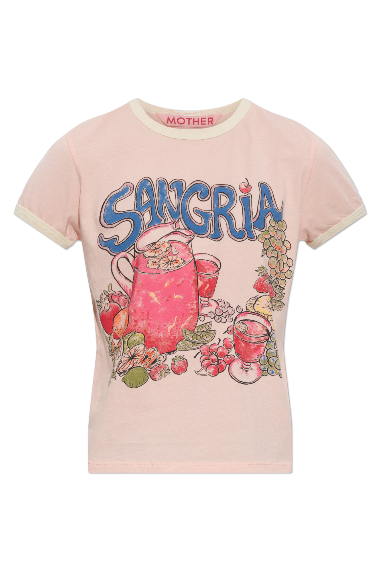MOTHER T-shirt ‘Lil Goodie Ringer’, Kobiety, Różowy