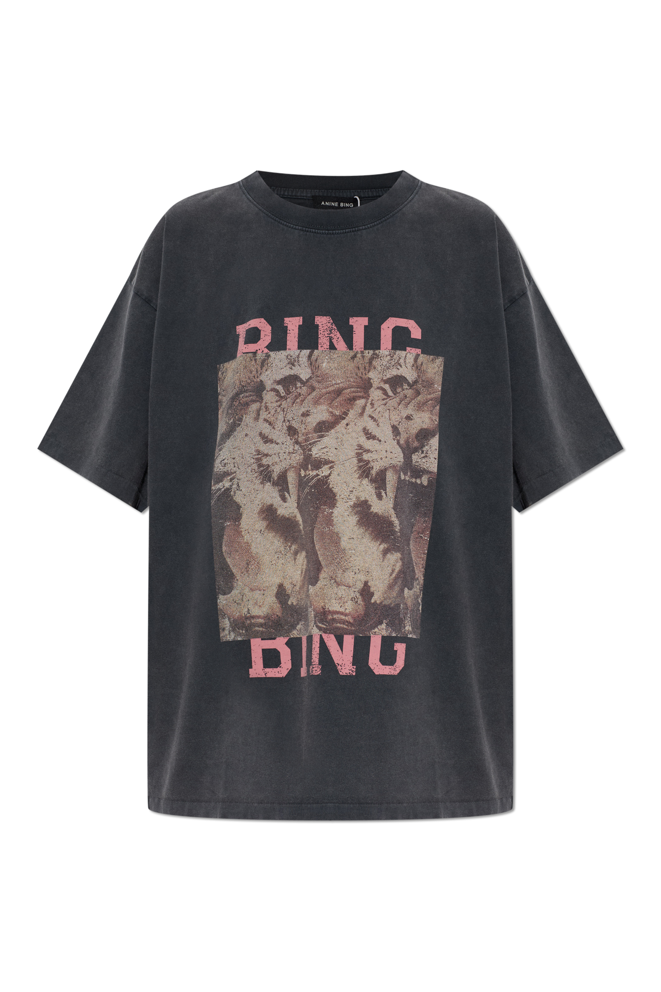 Anine Bing T-shirt `Cade`, Kobiety, Czarny