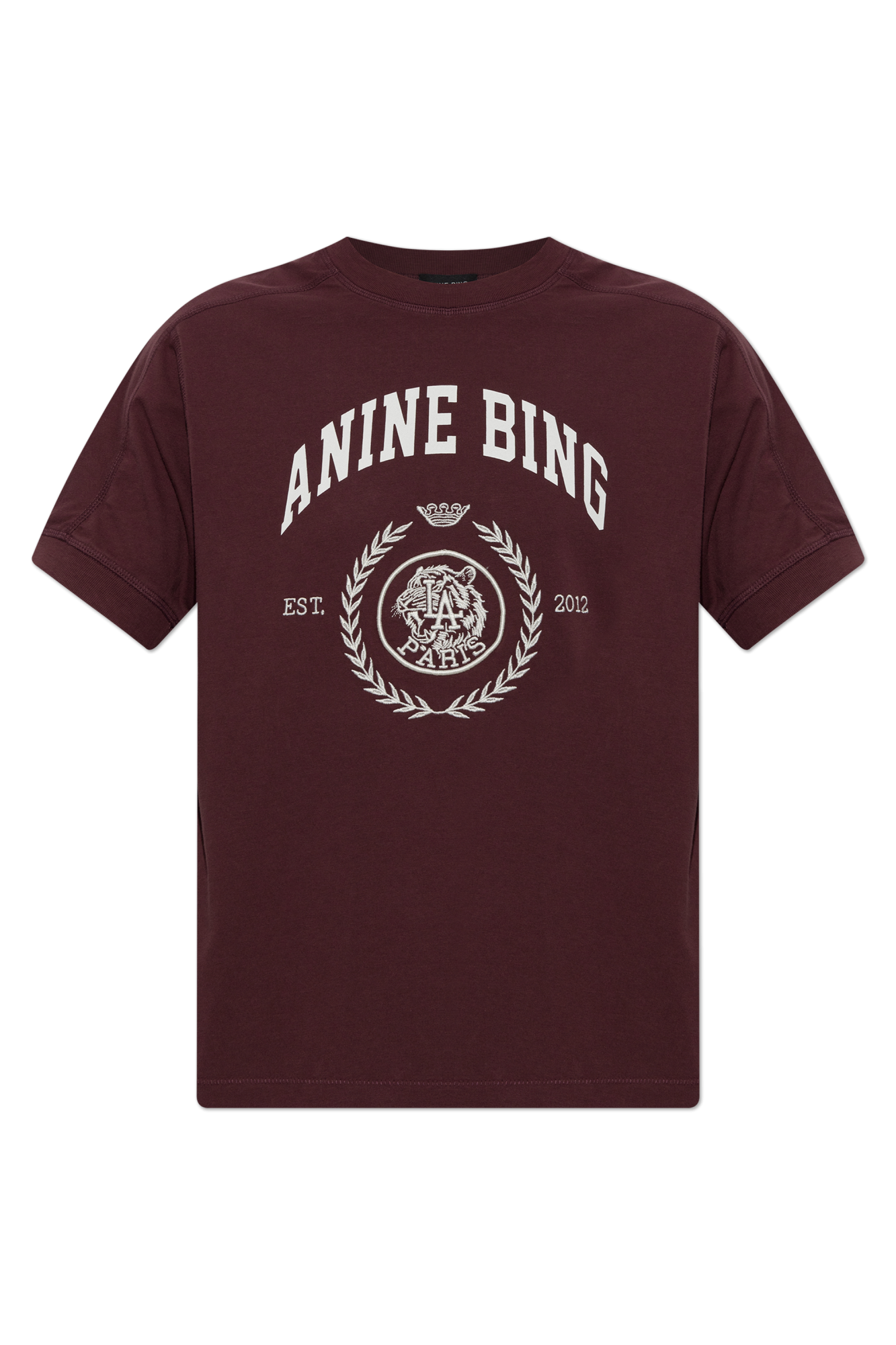 Anine Bing T-shirt `Jaylin`, Kobiety, Bordo