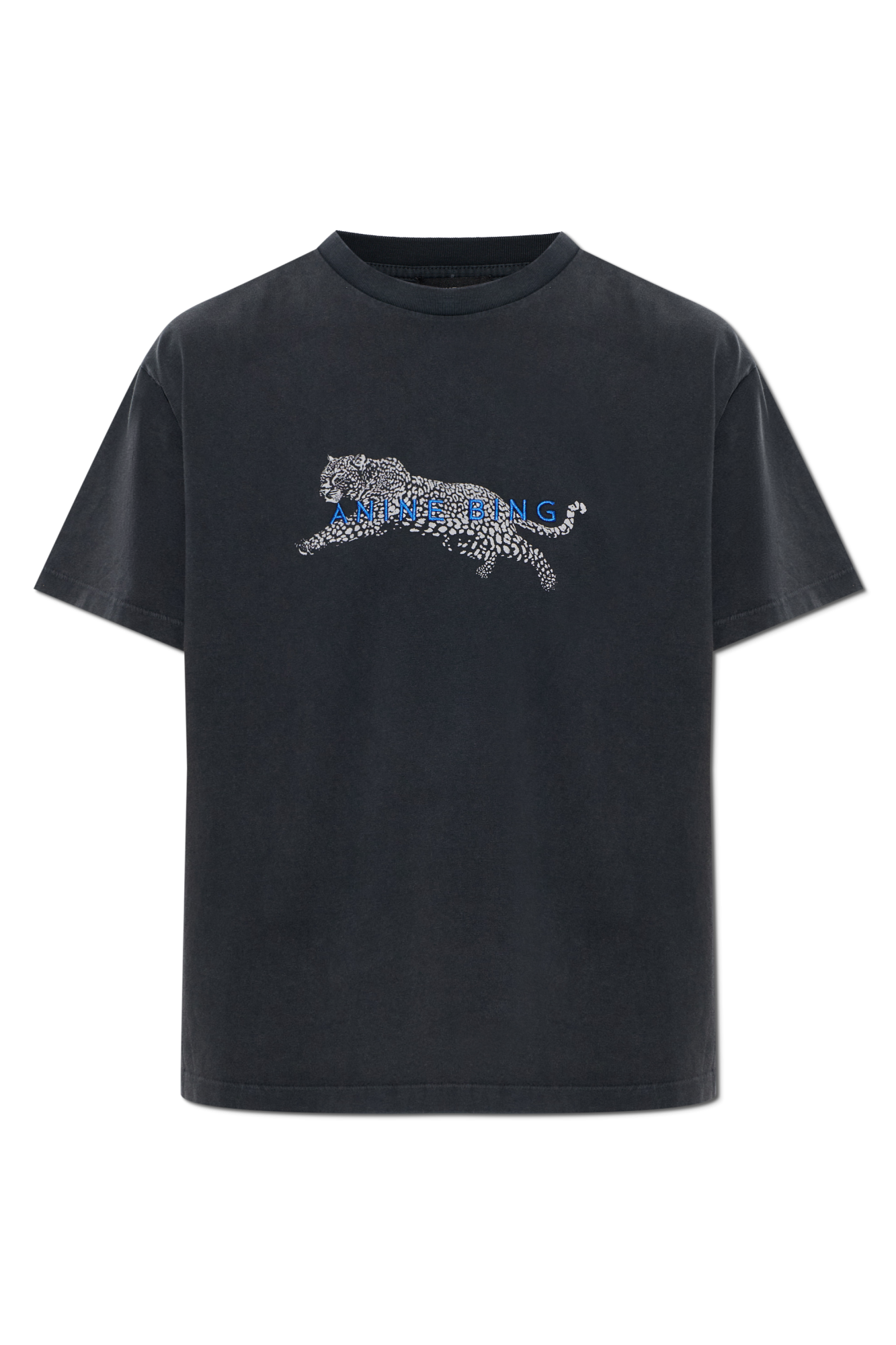 Anine Bing T-shirt `Cade`, Kobiety, Czarny