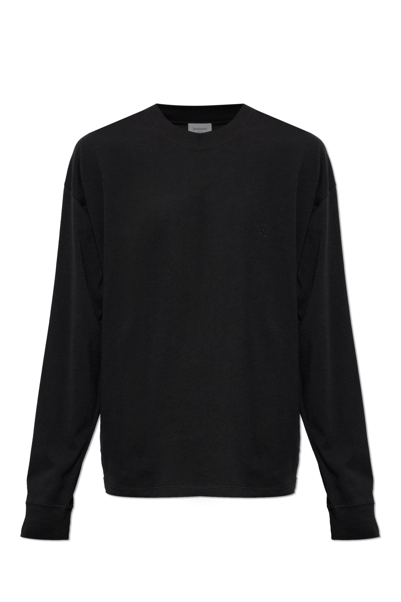 Saint Laurent T-shirt Z Długimi Rękawami, Mężczyźni, Czarny