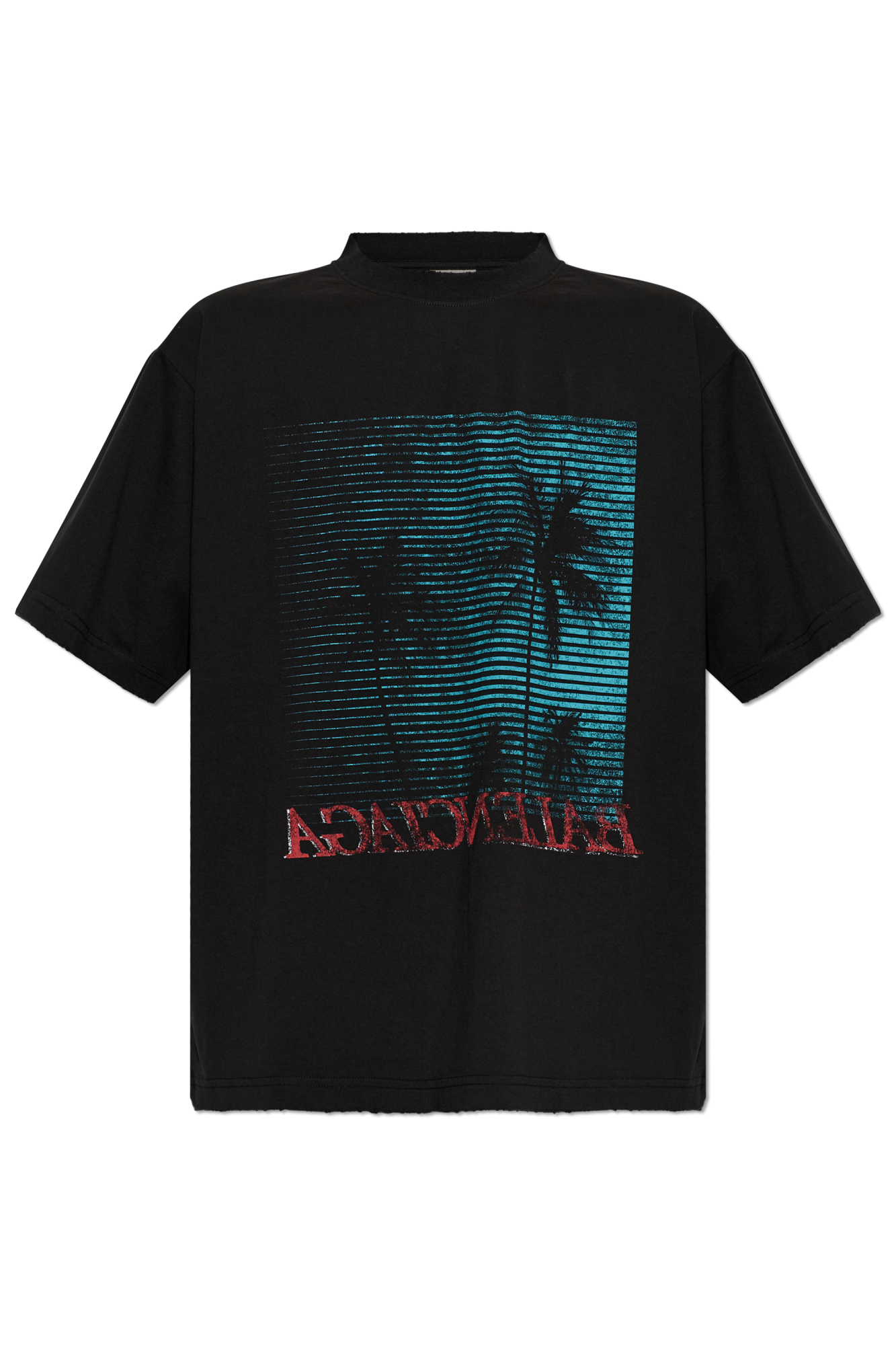 Balenciaga T-shirt Z Logo, Mężczyźni, Czarny