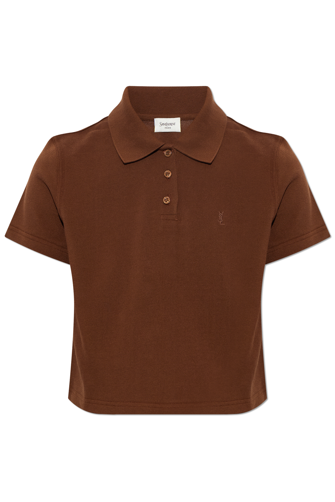 Saint Laurent Krótkie Polo, Kobiety, Brązowy