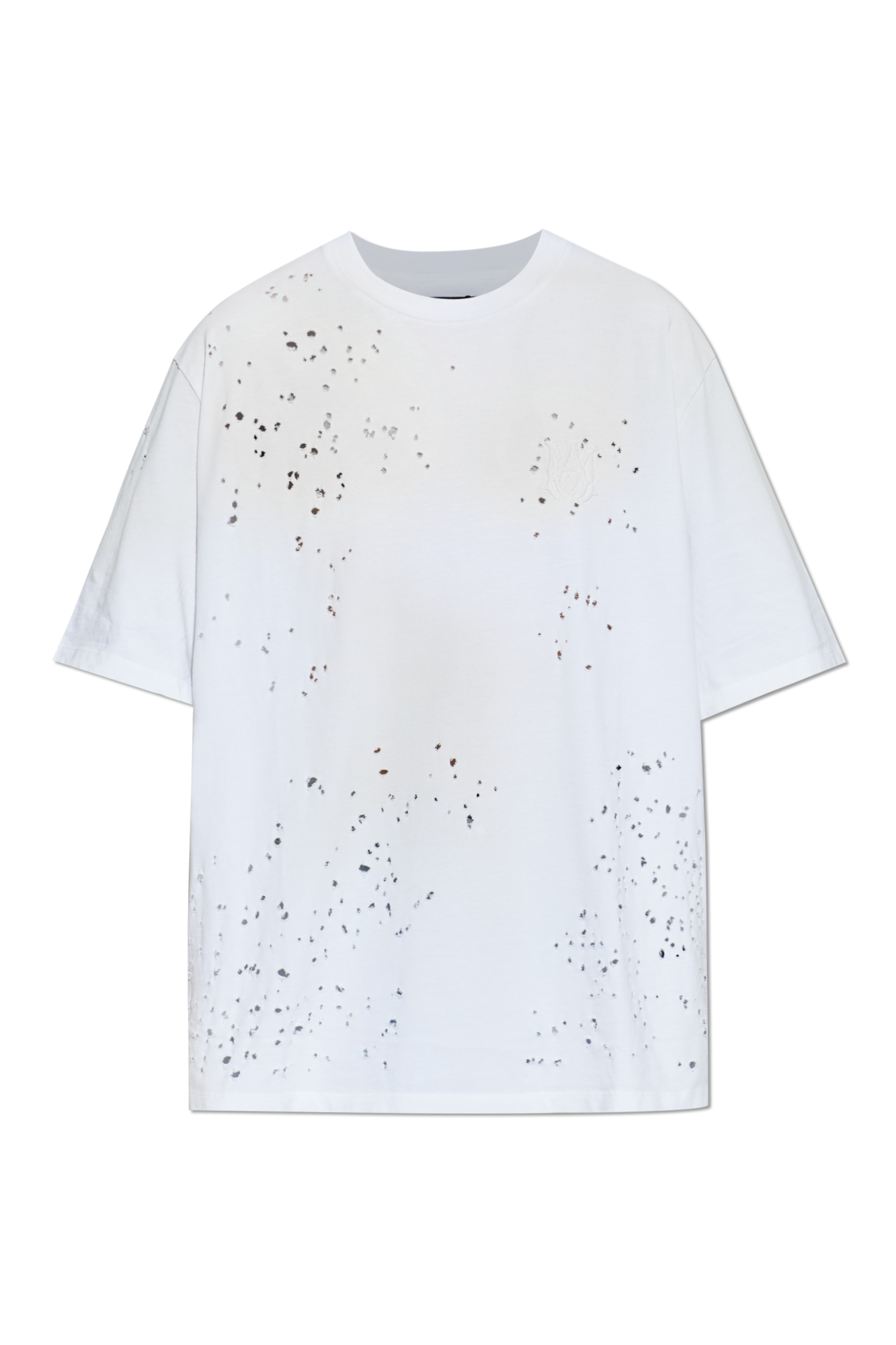 Amiri T-shirt Z Logo, Mężczyźni, Biały
