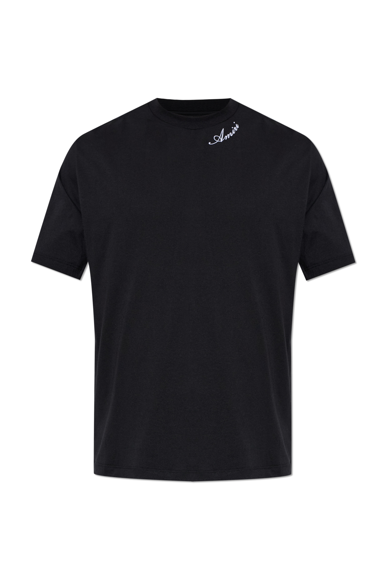 Amiri T-shirt Z Wyszytym Logo, Mężczyźni, Czarny