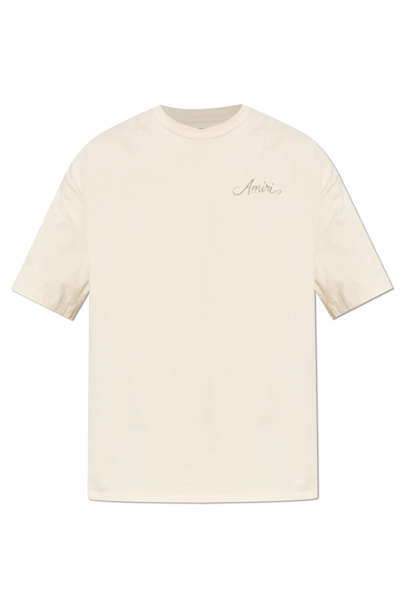 Amiri T-shirt Z Kolorowym Nadrukiem Na Plecach, Mężczyźni, Beżowy