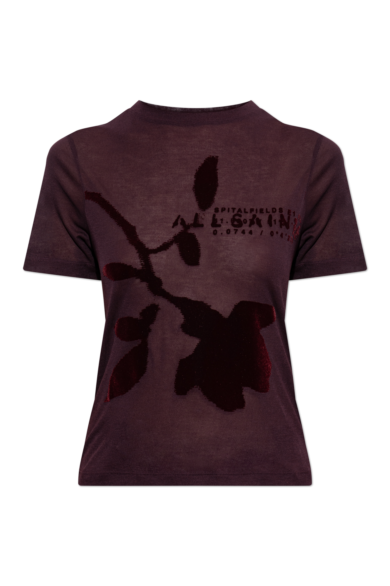 AllSaints T-shirt `Athea`, Kobiety, Bordo