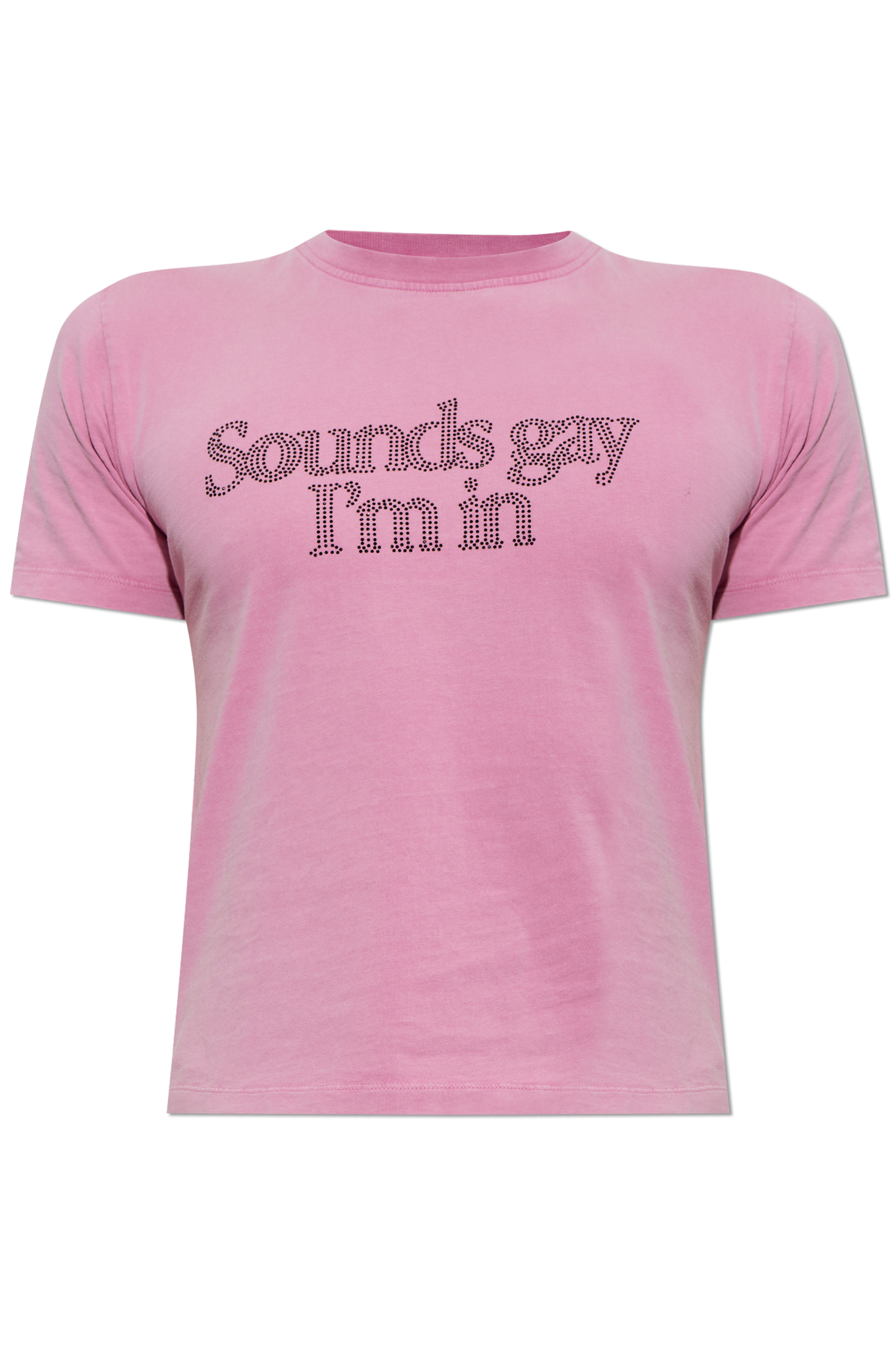 CARNE BOLLENTE T-shirt Z Połyskującymi Cekinami, Mężczyźni, Różowy