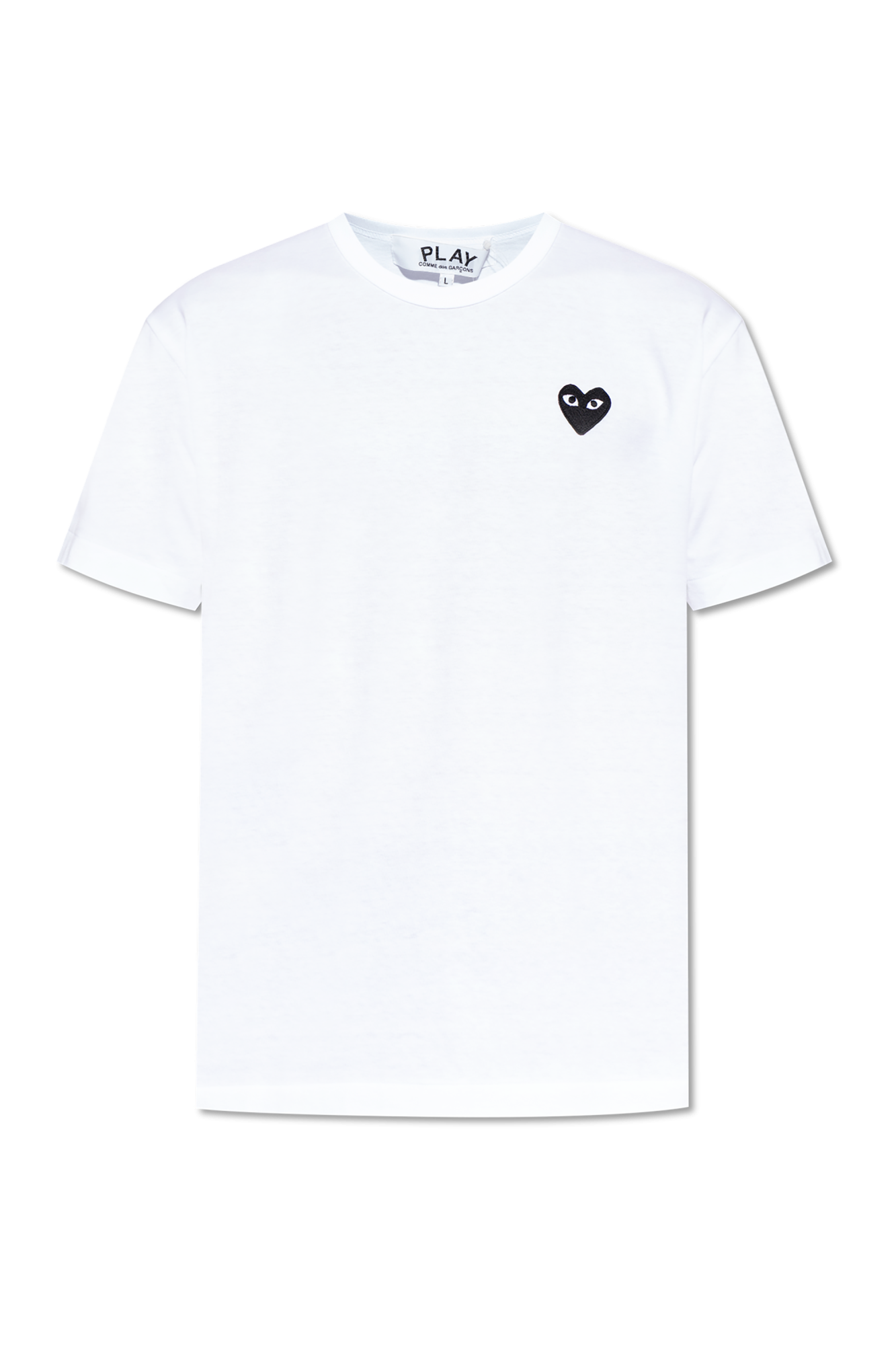 Comme Des Garçons Play T-shirt Z Naszywką Z Logo, Unisex, Biały
