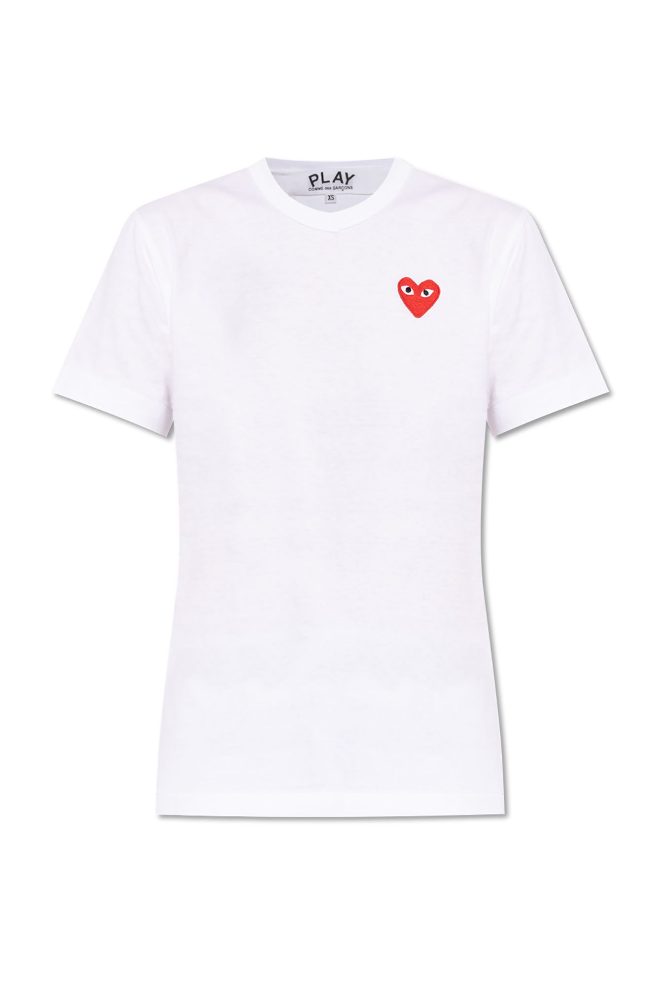 Comme Des Garçons Play T-shirt Z Naszywką Z Logo, Kobiety, Biały