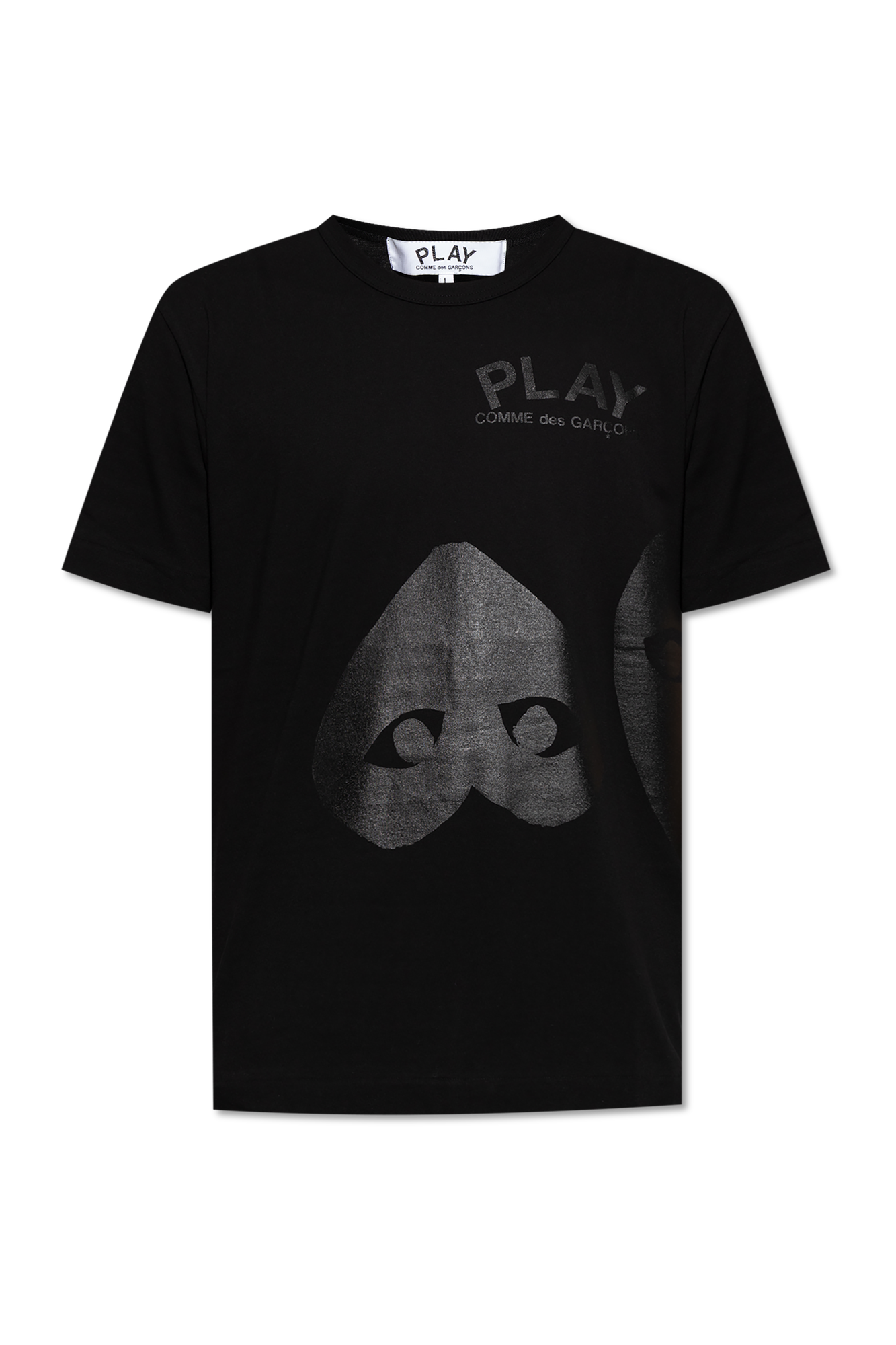 Comme Des Garçons Play T-shirt Z Nadrukowanym Logo, Unisex, Czarny