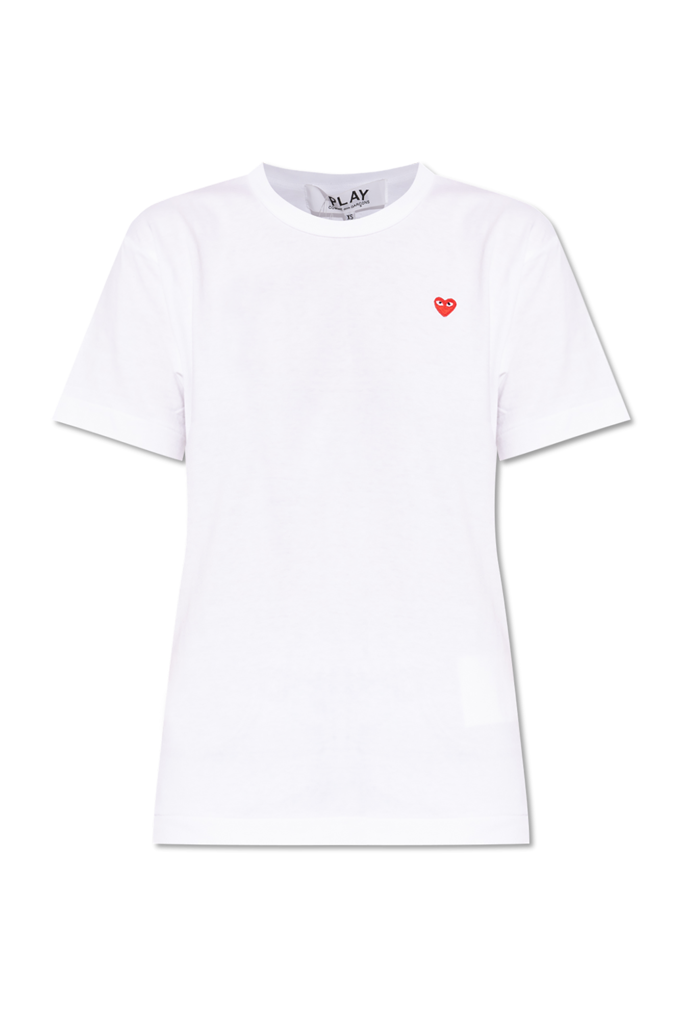 Comme Des Garçons Play T-shirt Z Naszywką Z Logo, Kobiety, Biały