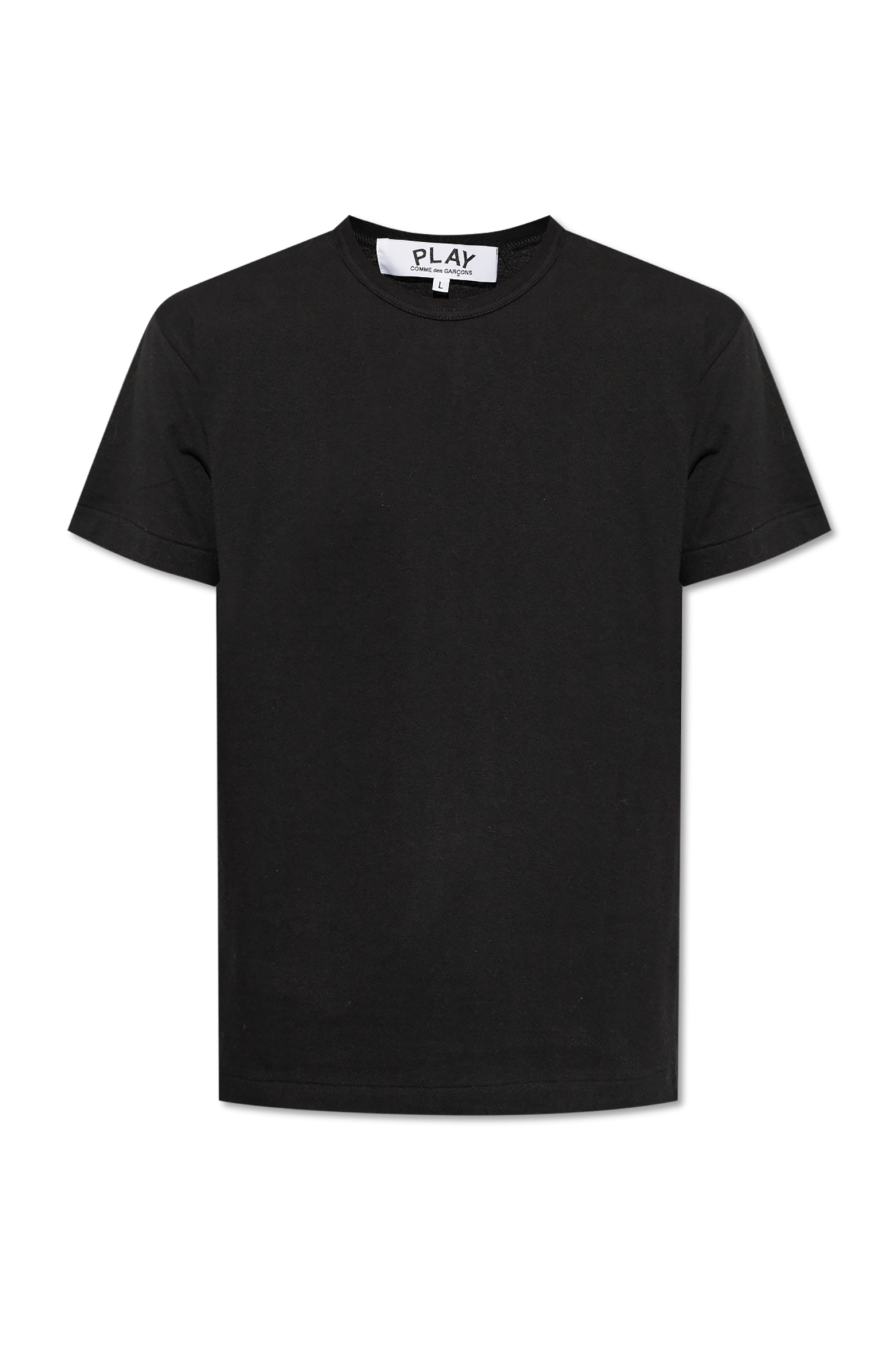 Comme Des Garçons Play T-shirt Z Naszywką W Kształcie Logo, Unisex, Czarny