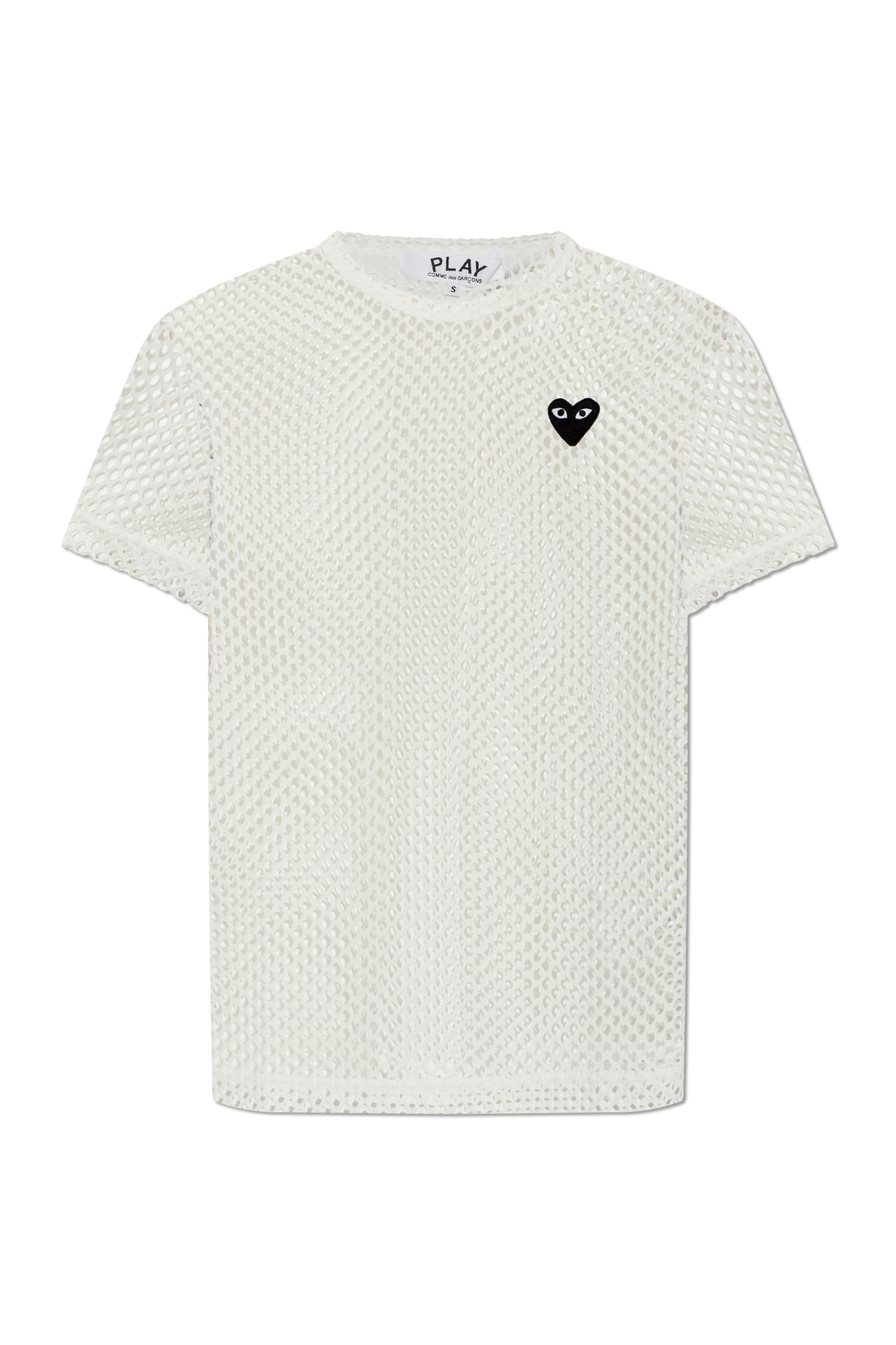 Comme Des Garçons Play Transparentny T-shirt, Kobiety, Biały