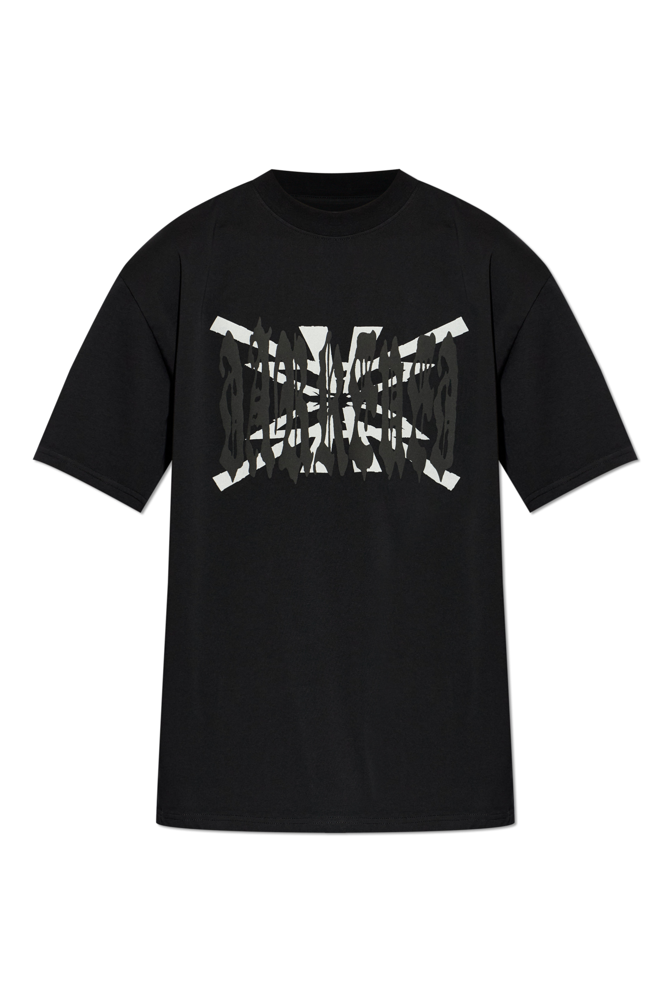 44 Label Group T-shirt Z Nadrukowanym Logo, Mężczyźni, Czarny